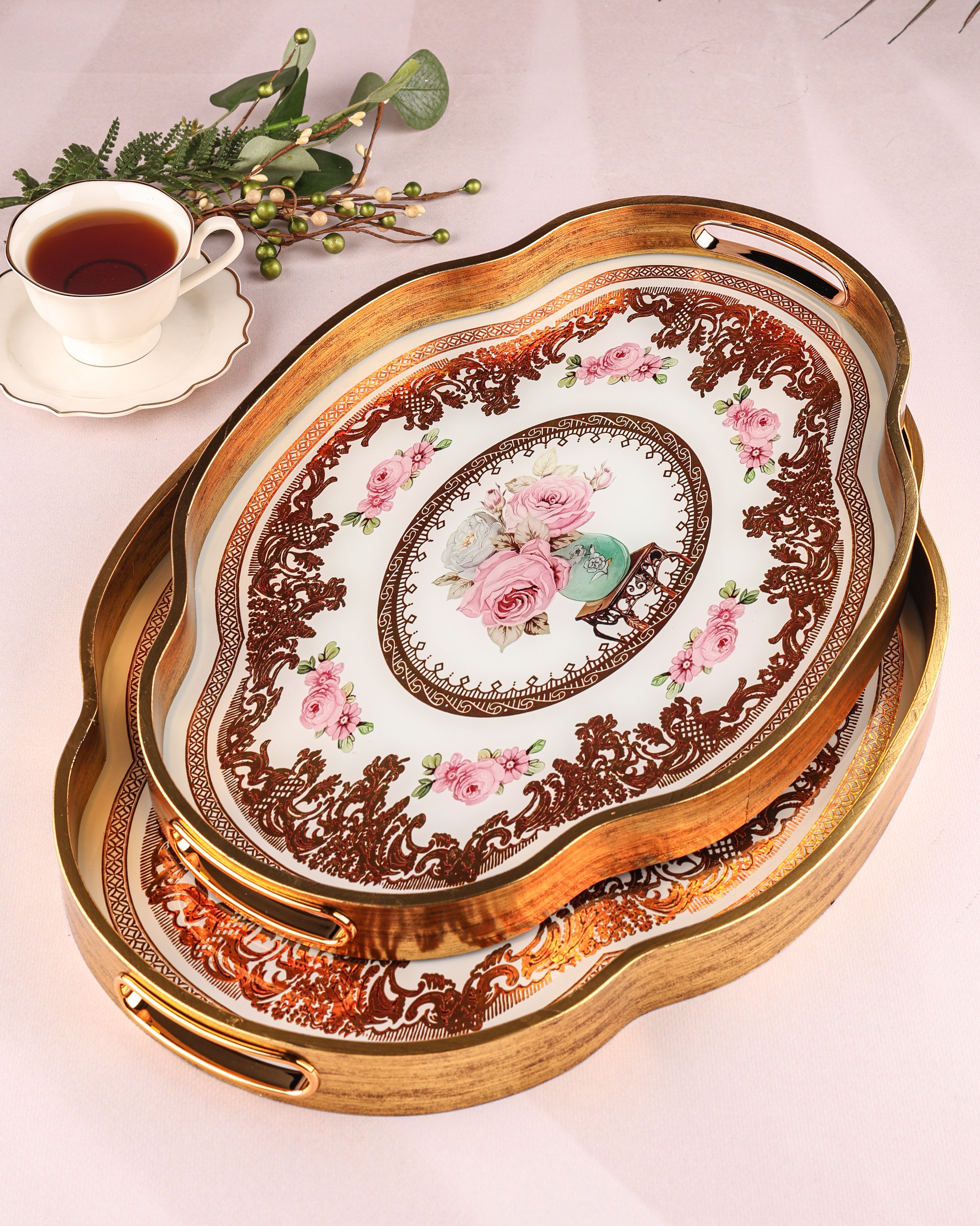ROYAL CHARME-LOREN 2'Lİ DEKORATİF TEPSİ