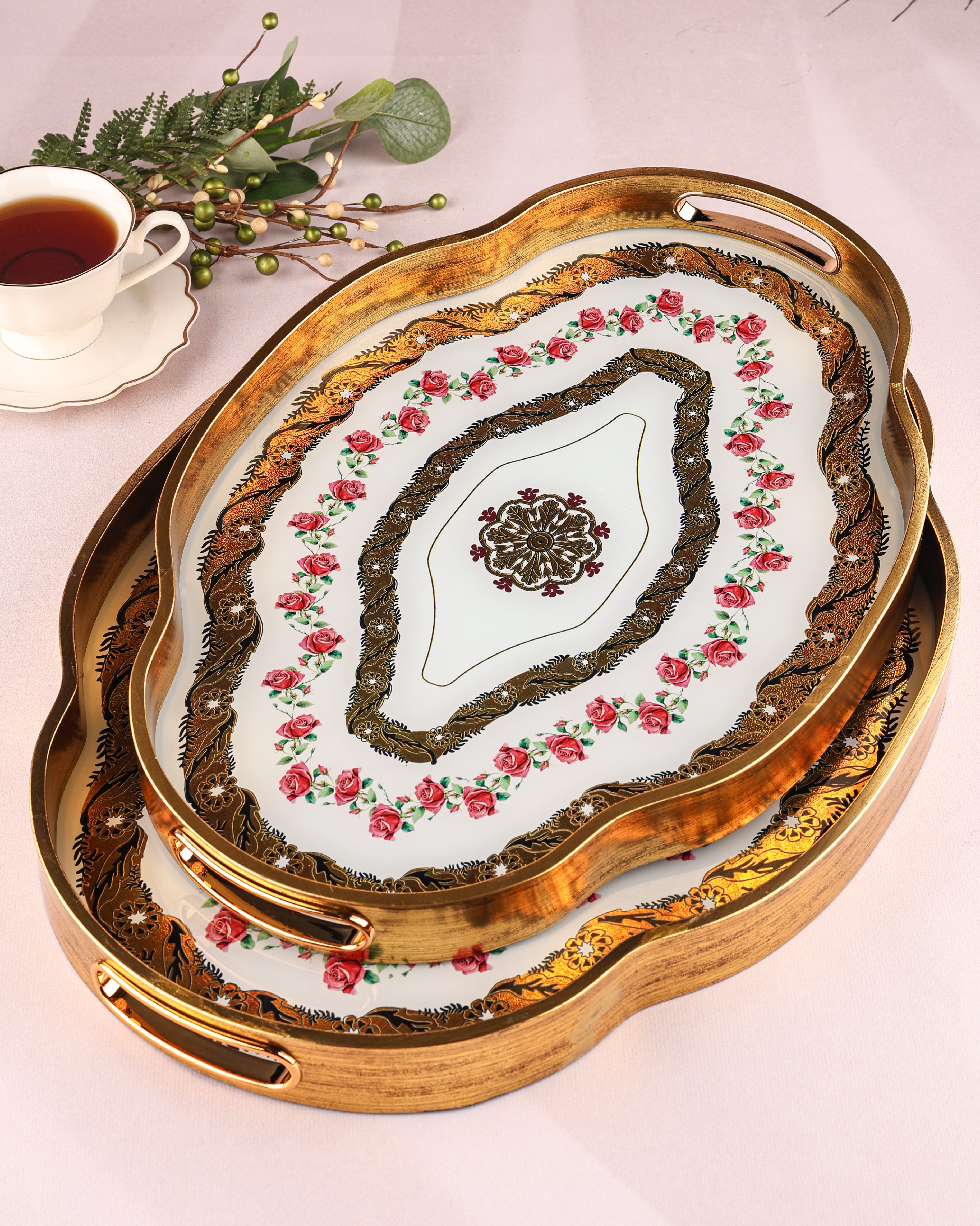 ROYAL CHARME-LOREN 2'Lİ DEKORATİF TEPSİ