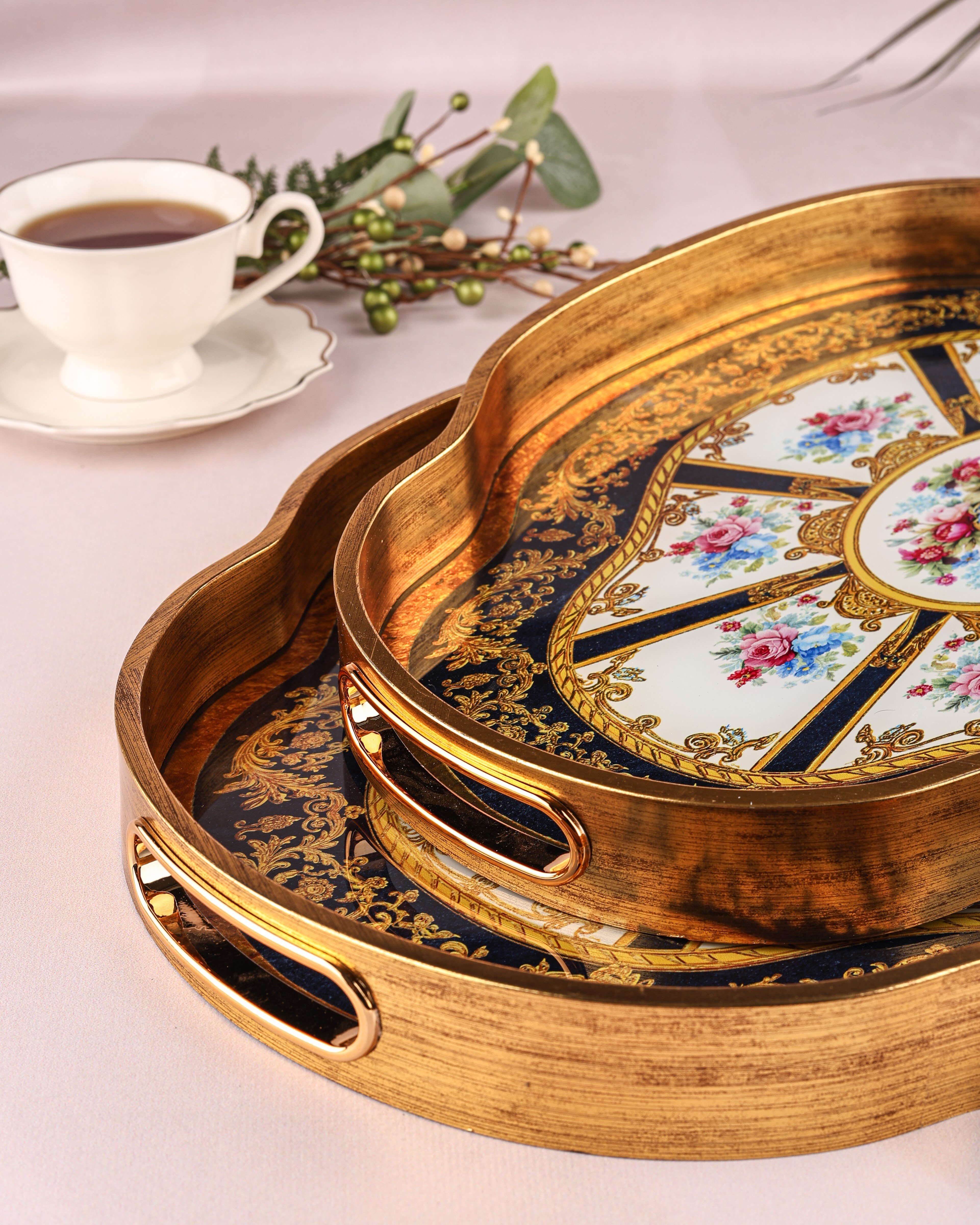 ROYAL CHARME-LOREN 2'Lİ DEKORATİF TEPSİ