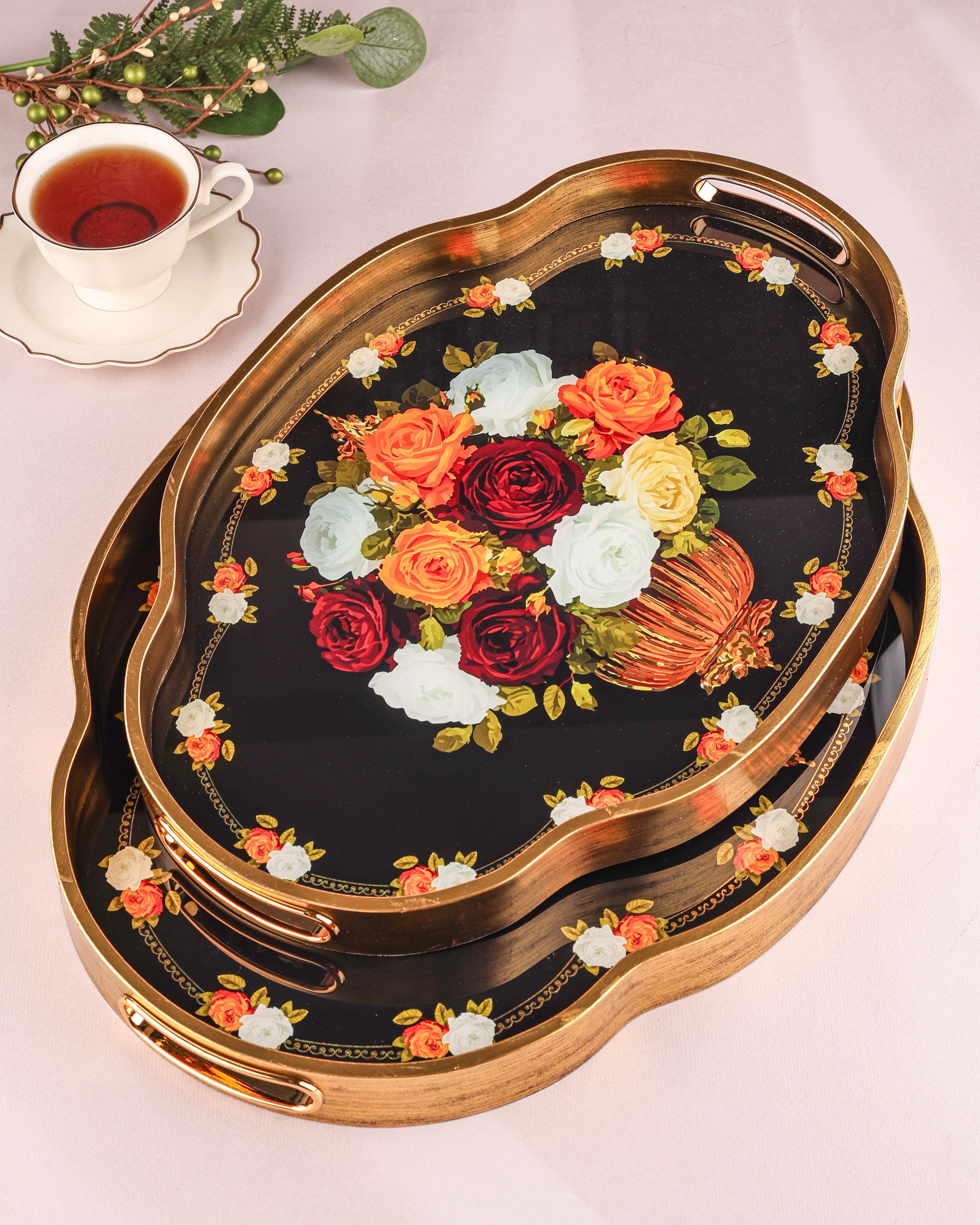 ROYAL CHARME-LOREN 2'Lİ DEKORATİF TEPSİ