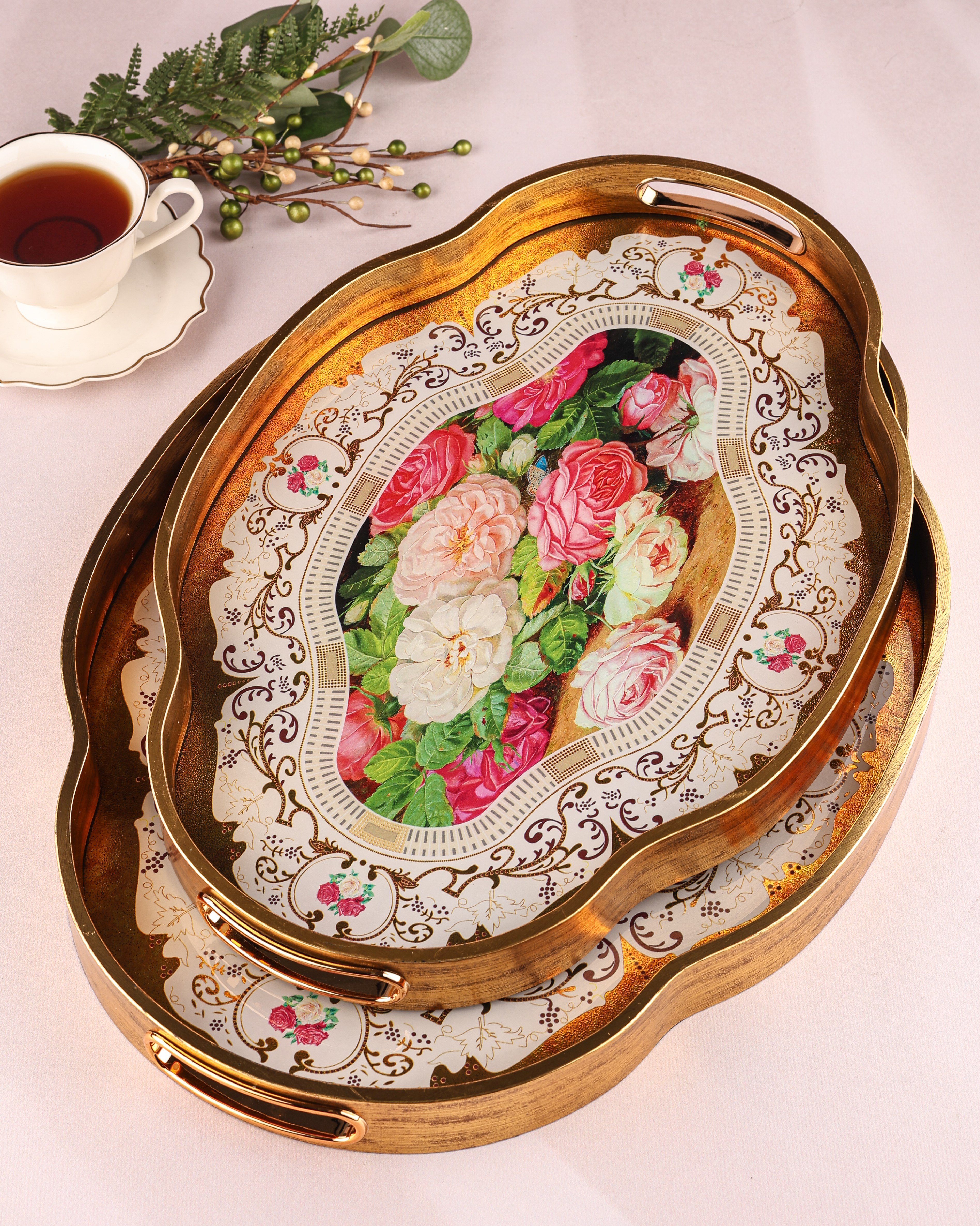 ROYAL CHARME-LOREN 2'Lİ DEKORATİF TEPSİ