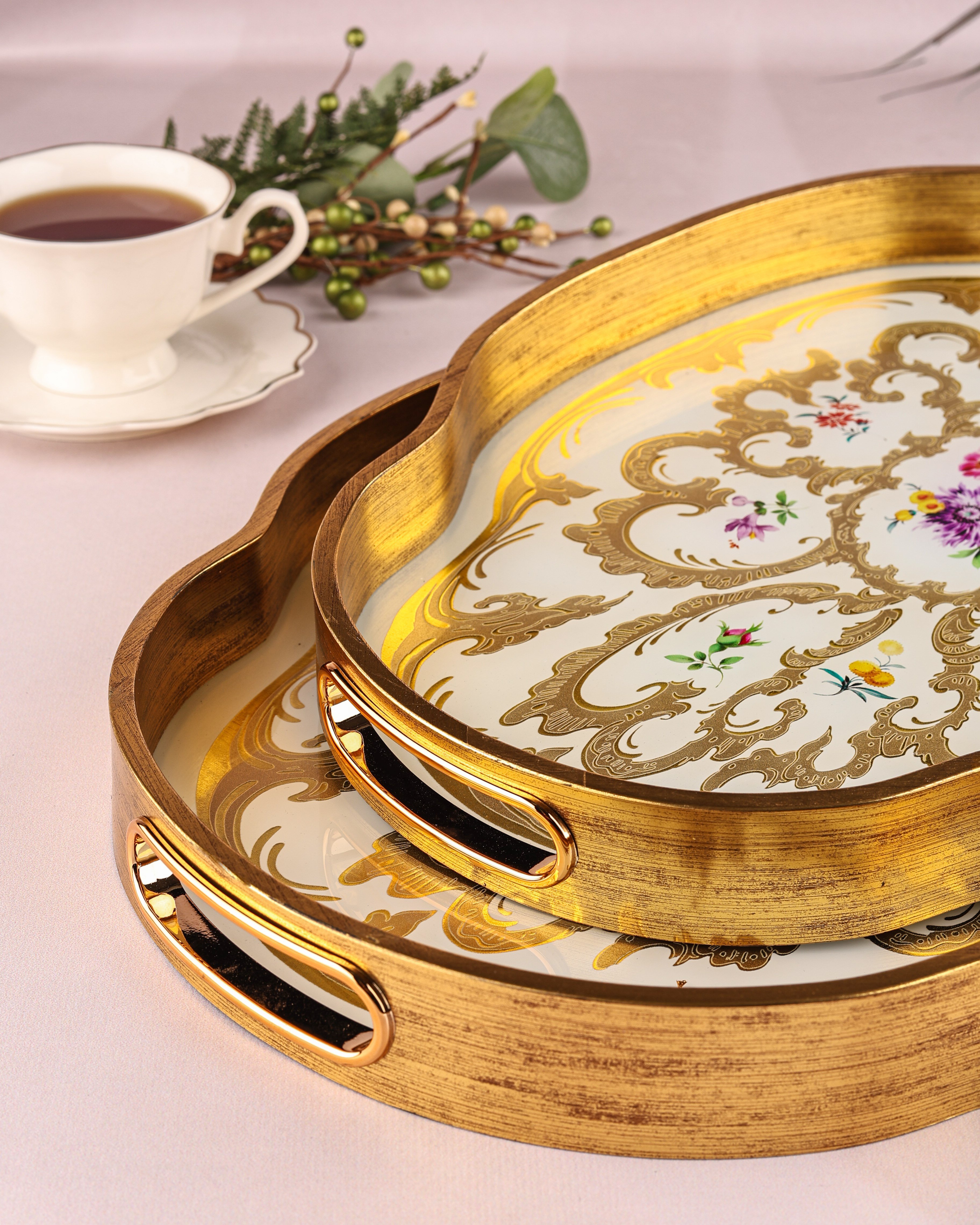 ROYAL CHARME-LOREN 2'Lİ DEKORATİF TEPSİ