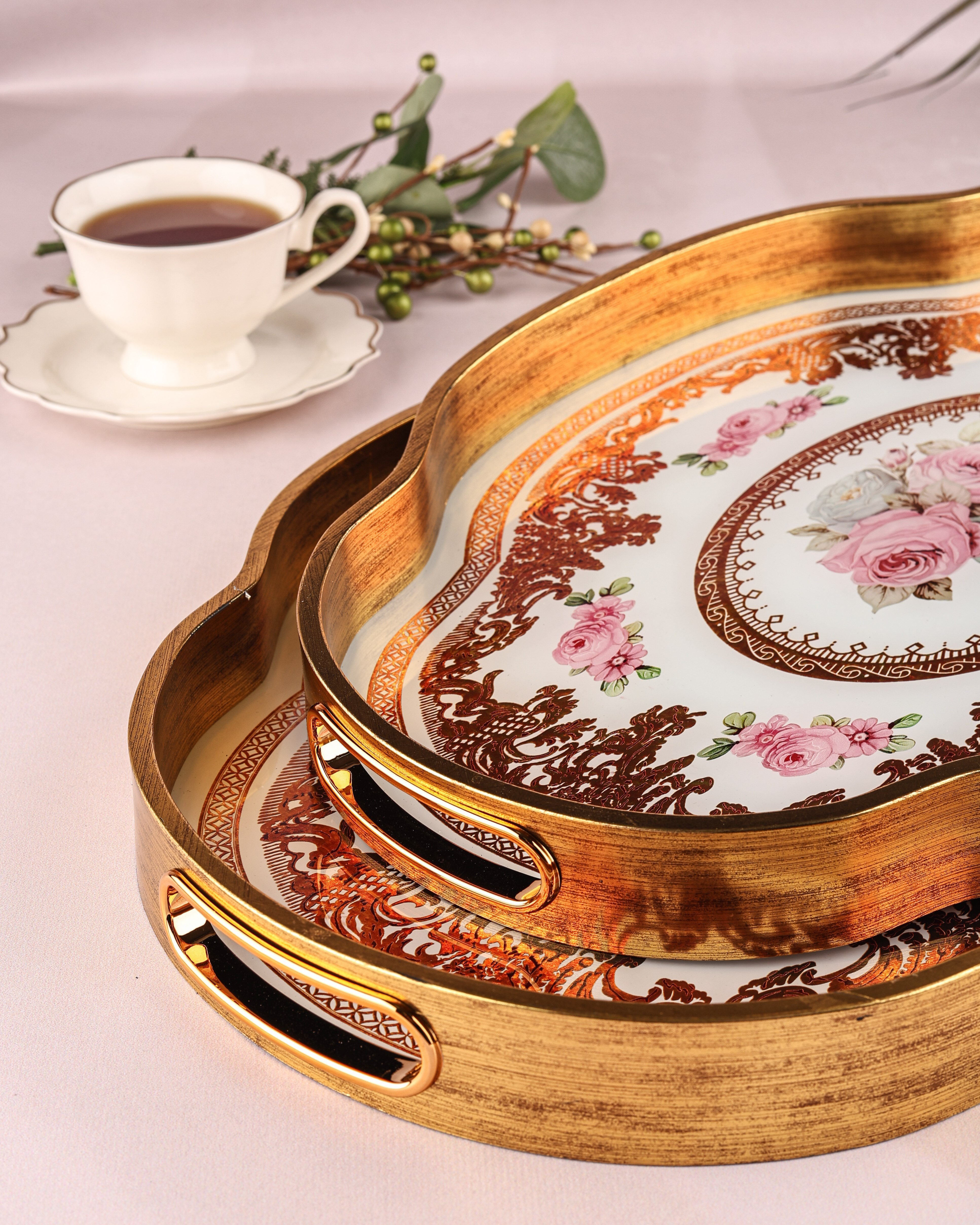 ROYAL CHARME-LOREN 2'Lİ DEKORATİF TEPSİ