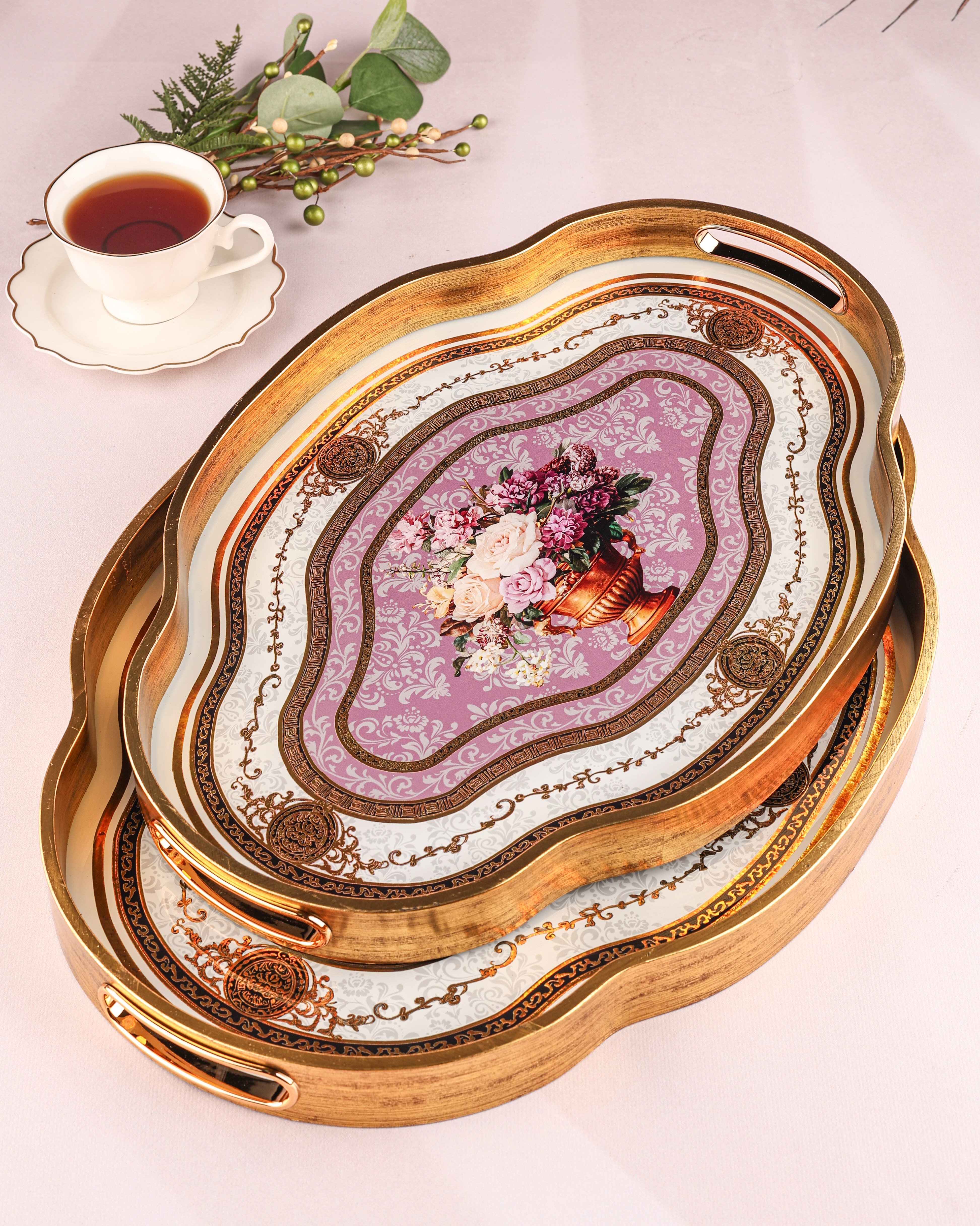 ROYAL CHARME-LOREN 2'Lİ DEKORATİF TEPSİ