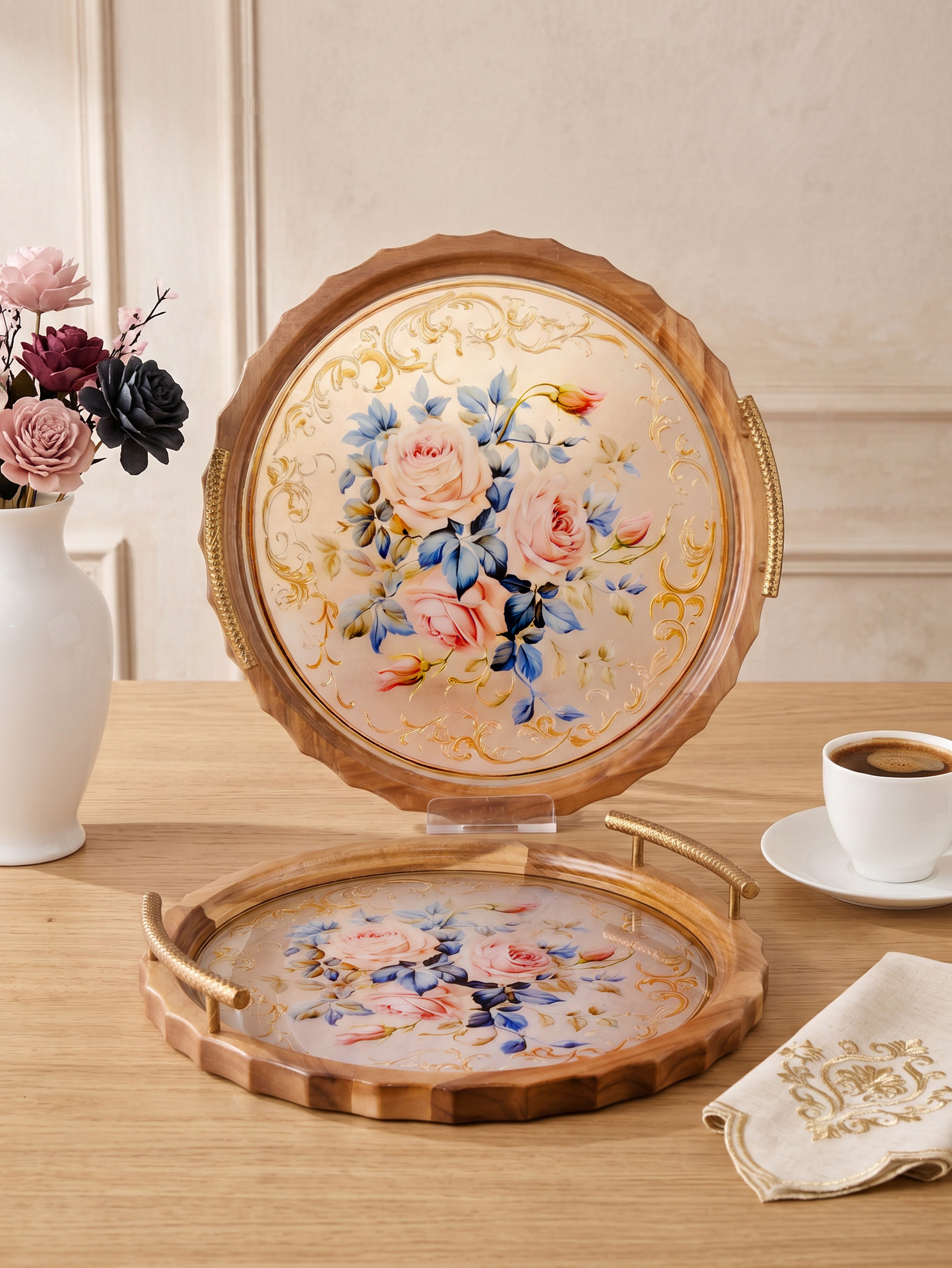 ROYAL CHARME-LUCIENNE 2'Lİ DEKORATİF TEPSİ