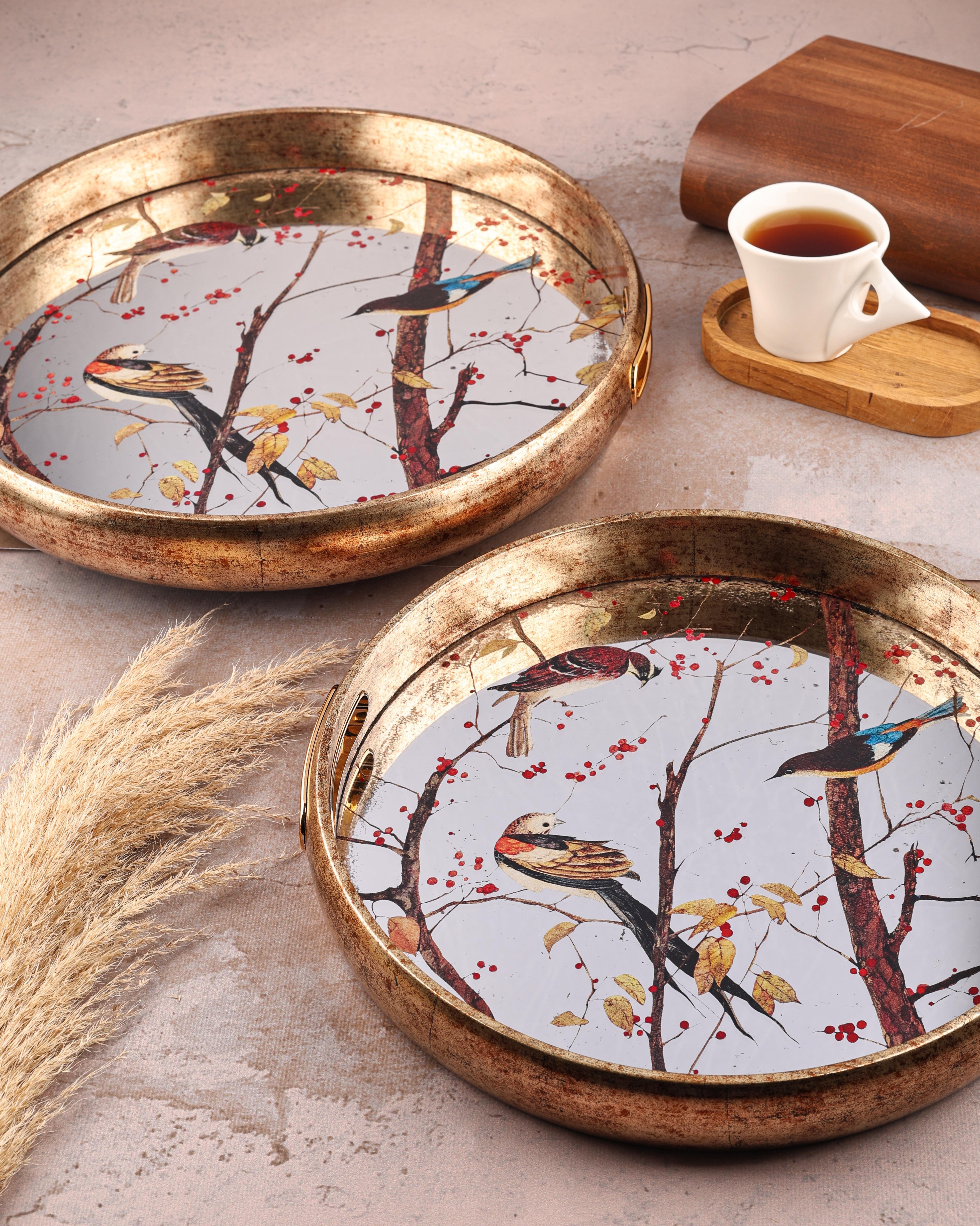 ROYAL CHARME-OLIA 2'Lİ AYNALI DEKORATİF TEPSİ