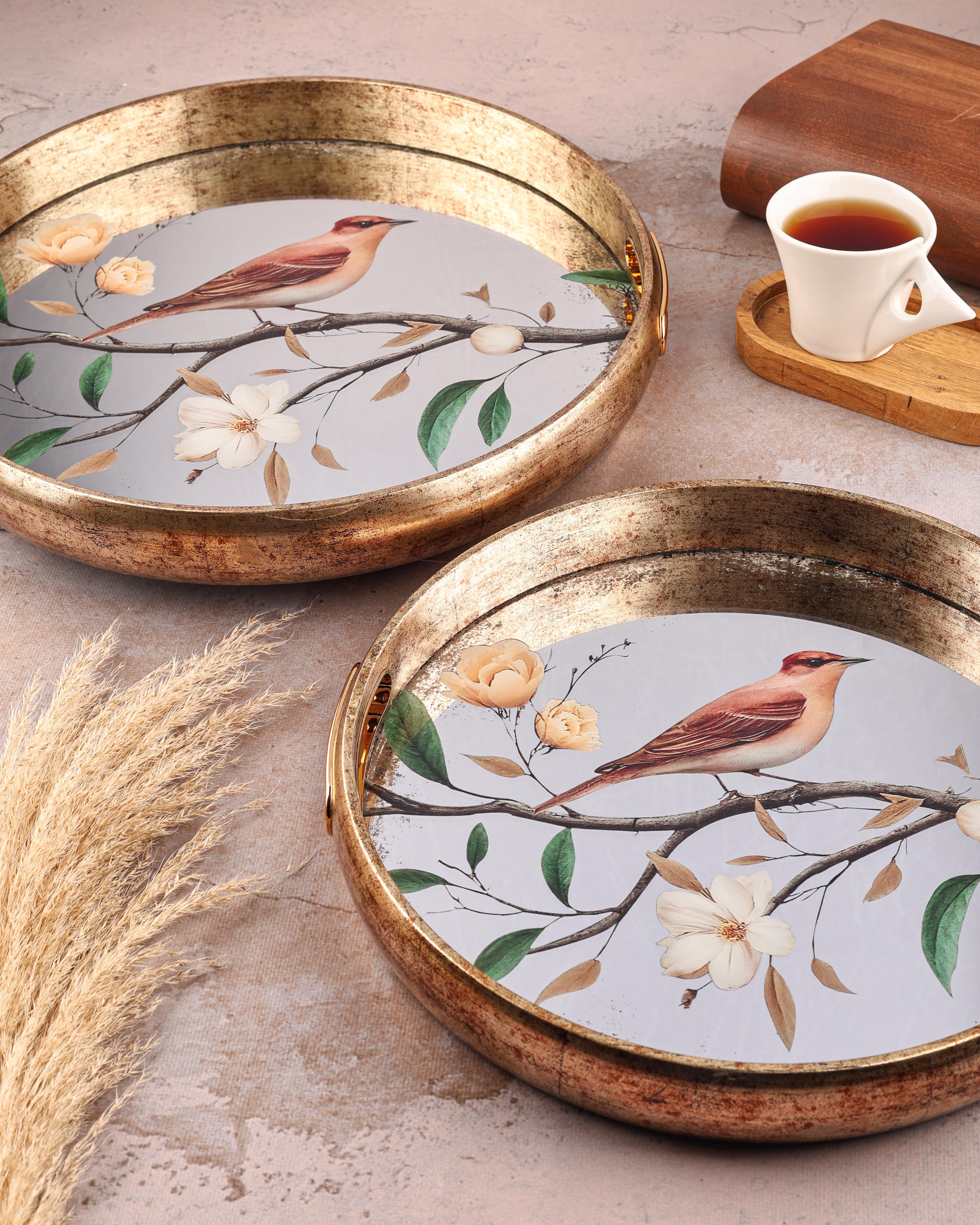 ROYAL CHARME-OLIA 2'Lİ AYNALI DEKORATİF TEPSİ