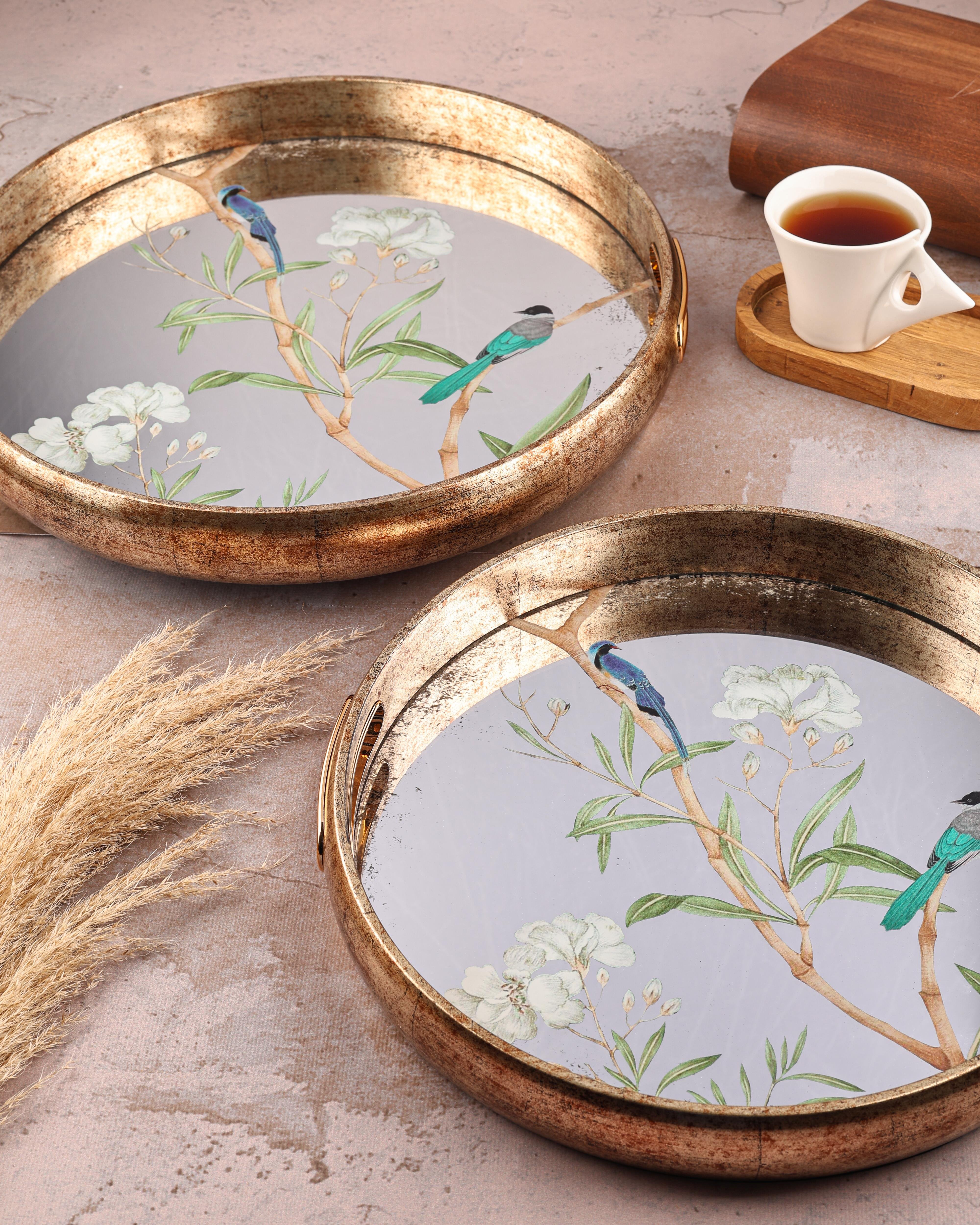 ROYAL CHARME-OLIA 2'Lİ AYNALI DEKORATİF TEPSİ