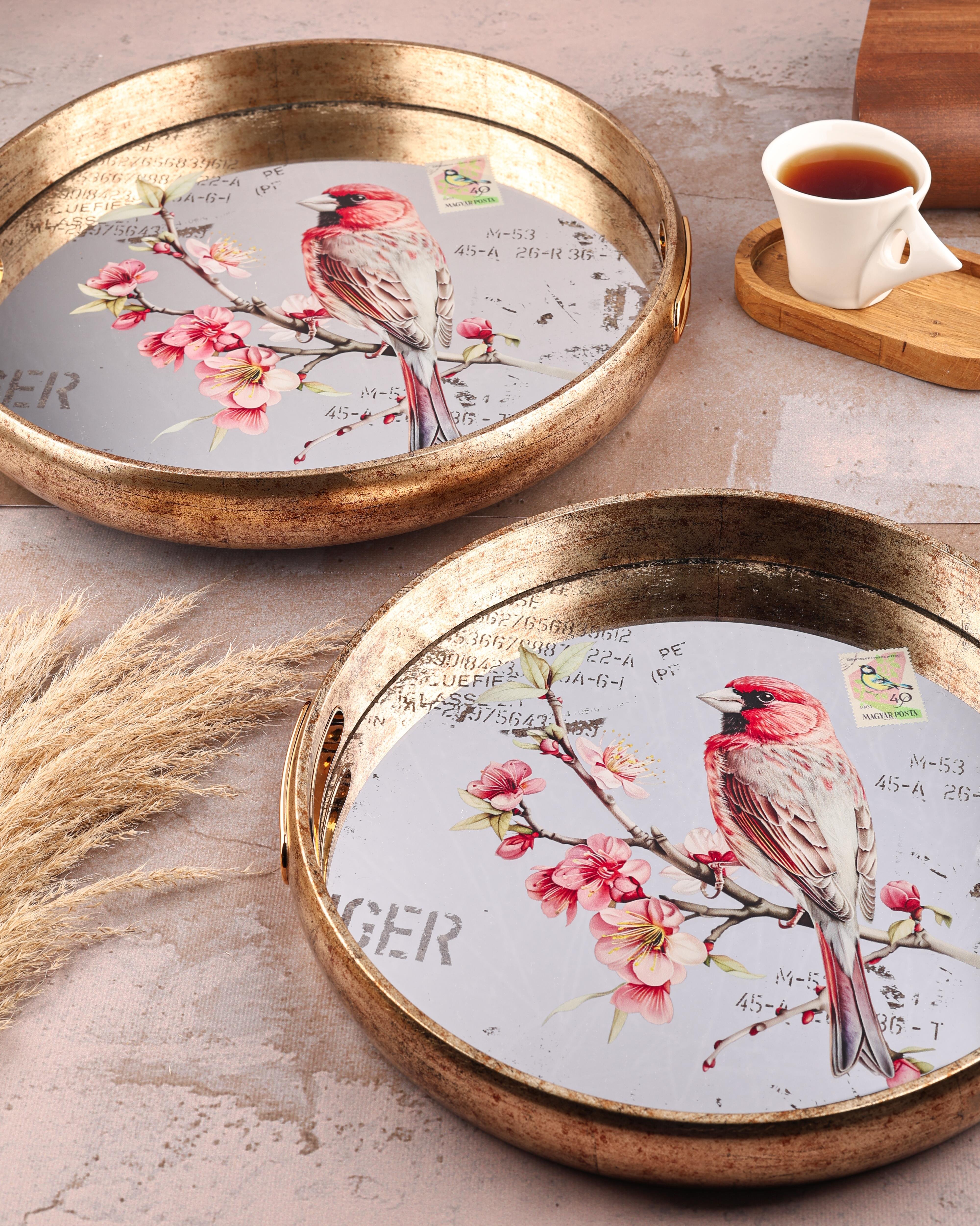 ROYAL CHARME-OLIA 2'Lİ AYNALI DEKORATİF TEPSİ