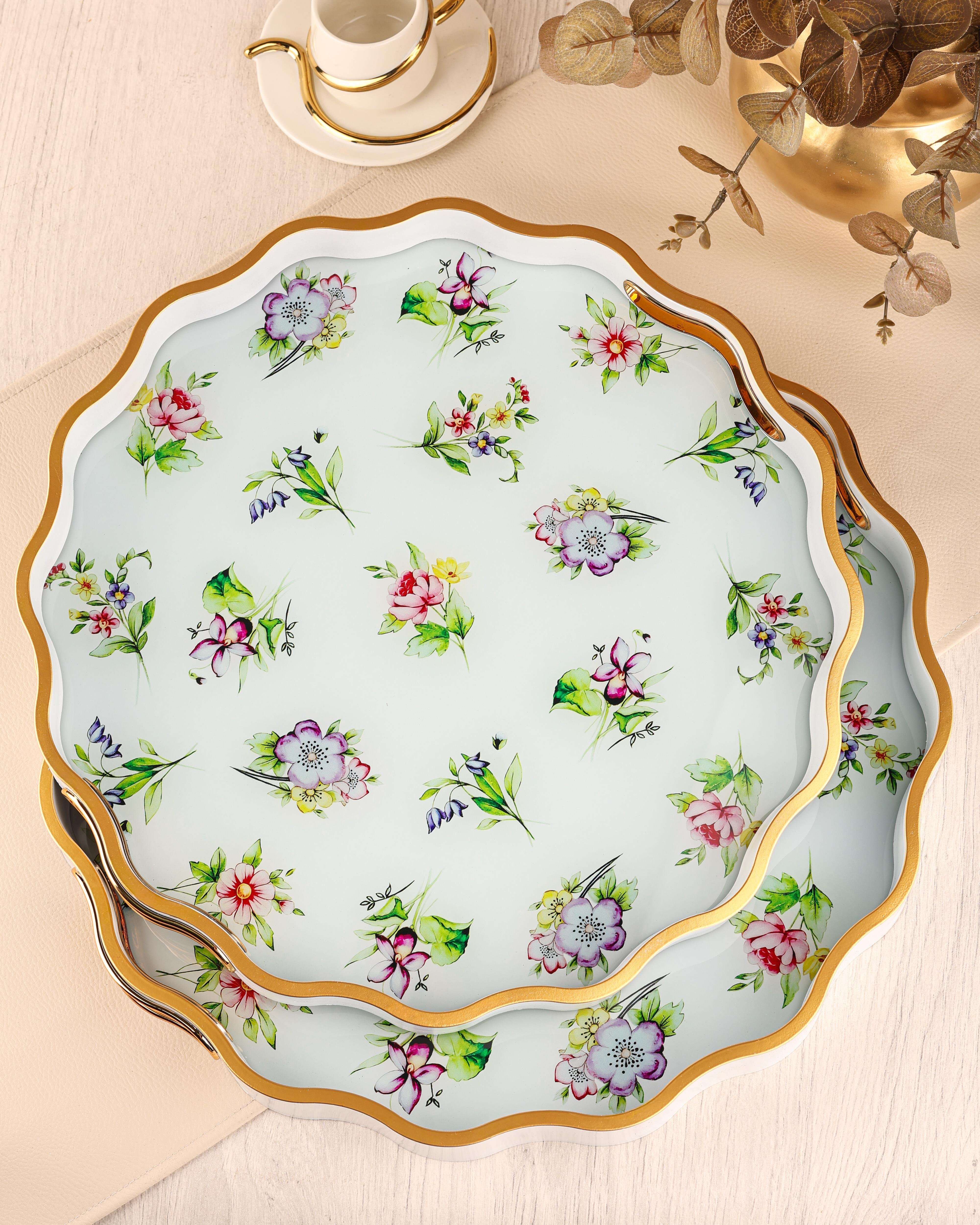 ROYAL CHARME-SARISSA 2'Lİ DEKORATİF TEPSİ