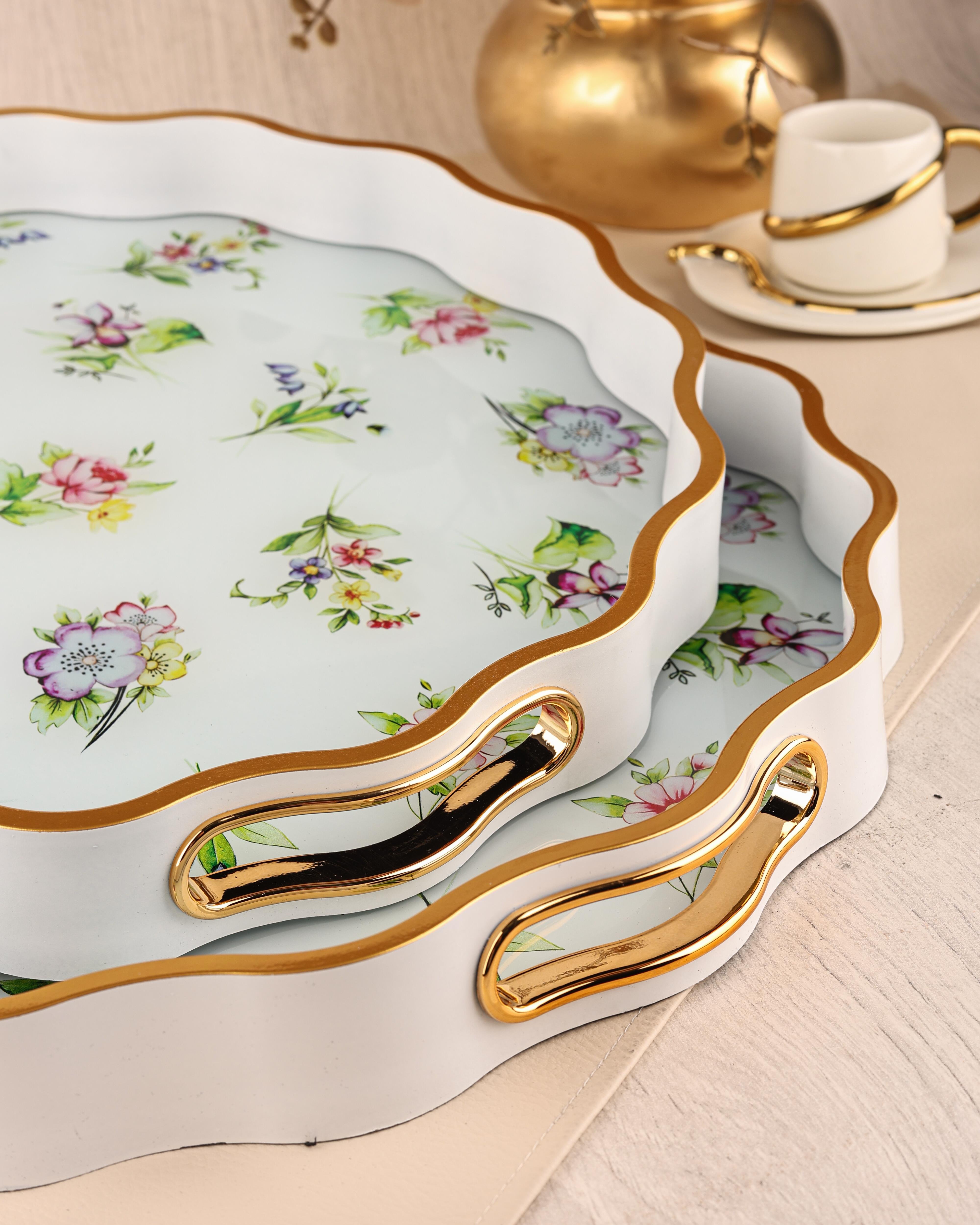 ROYAL CHARME-SARISSA 2'Lİ DEKORATİF TEPSİ