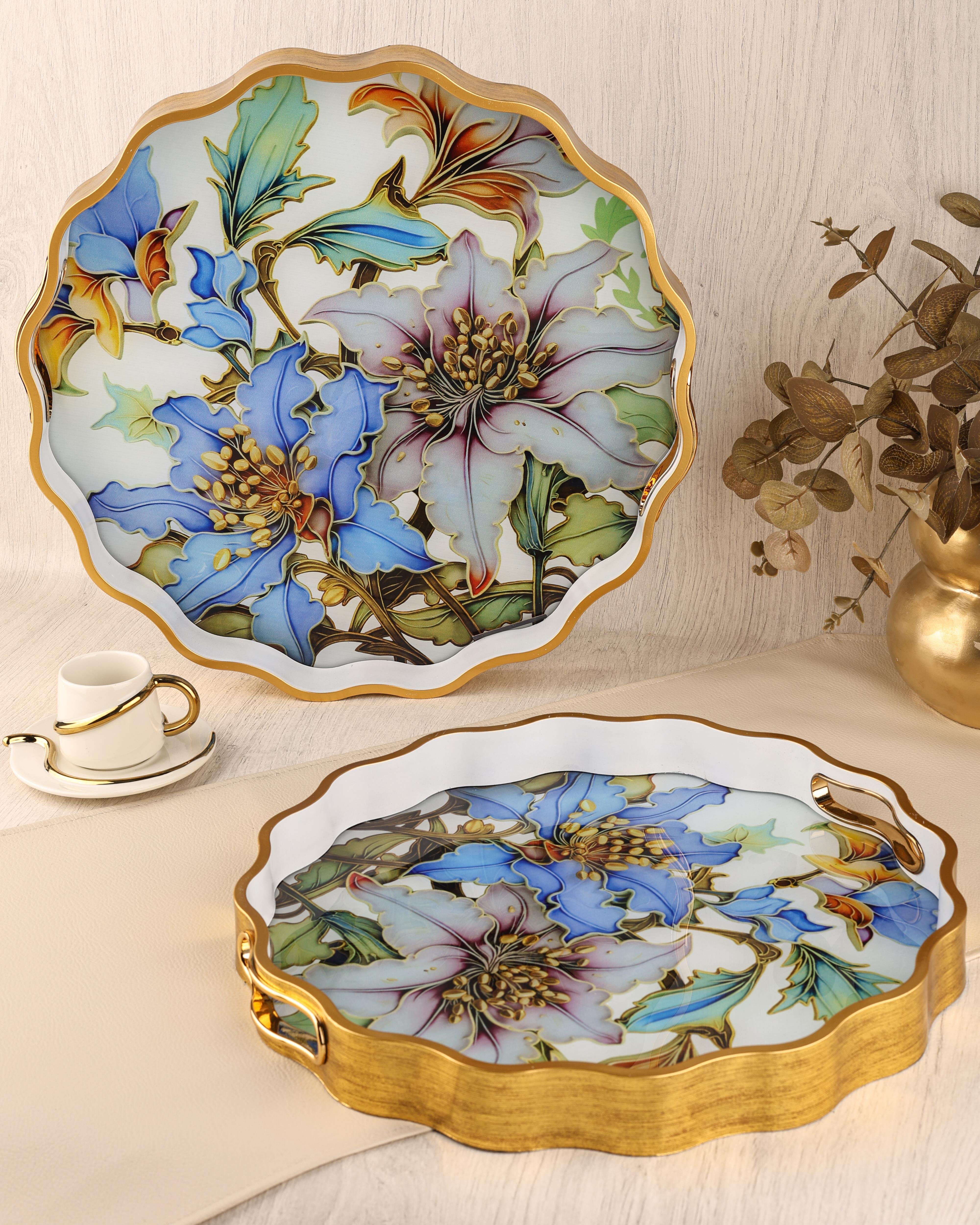 ROYAL CHARME-SARISSA 2'Lİ DEKORATİF TEPSİ