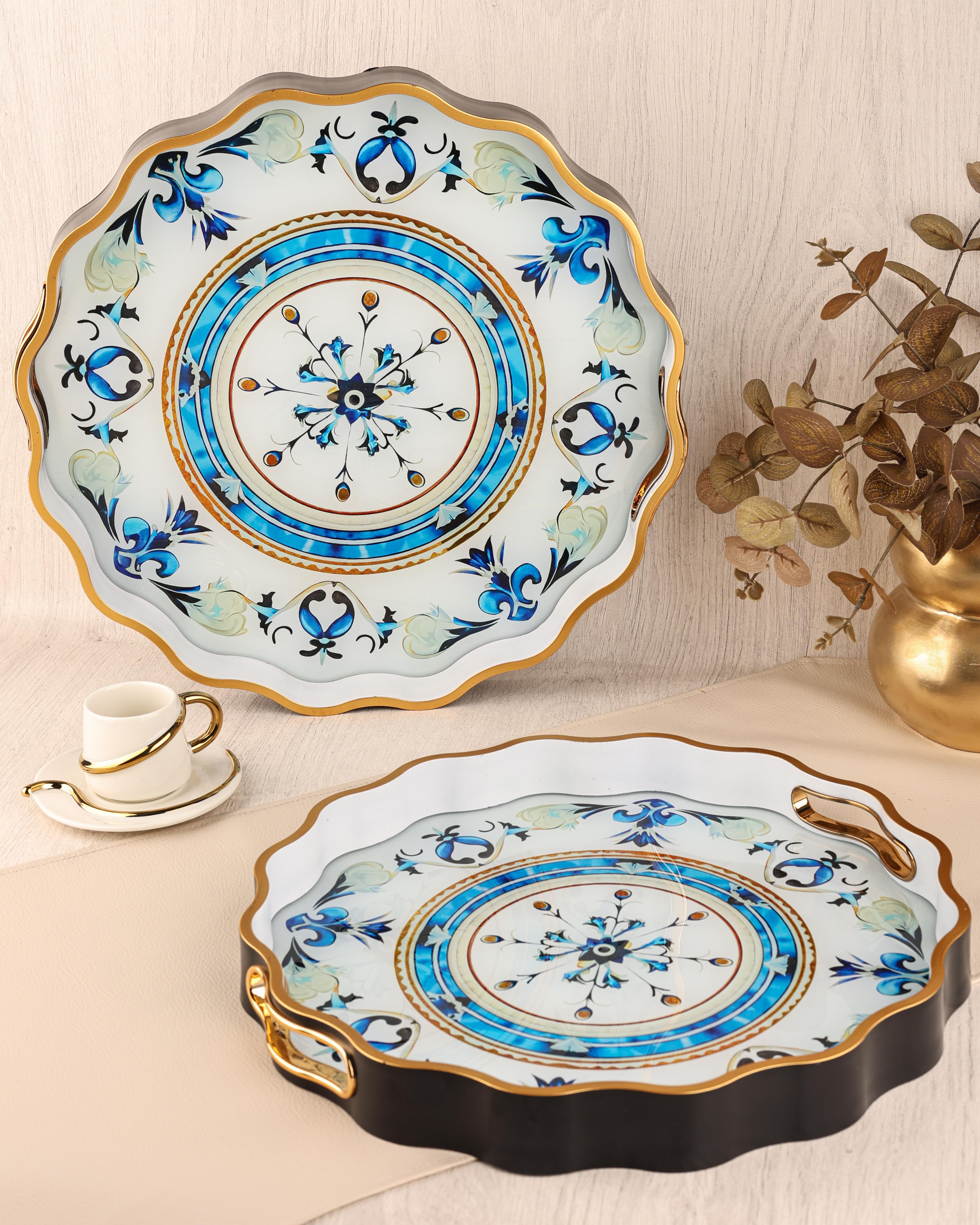 ROYAL CHARME-SARISSA 2'Lİ DEKORATİF TEPSİ