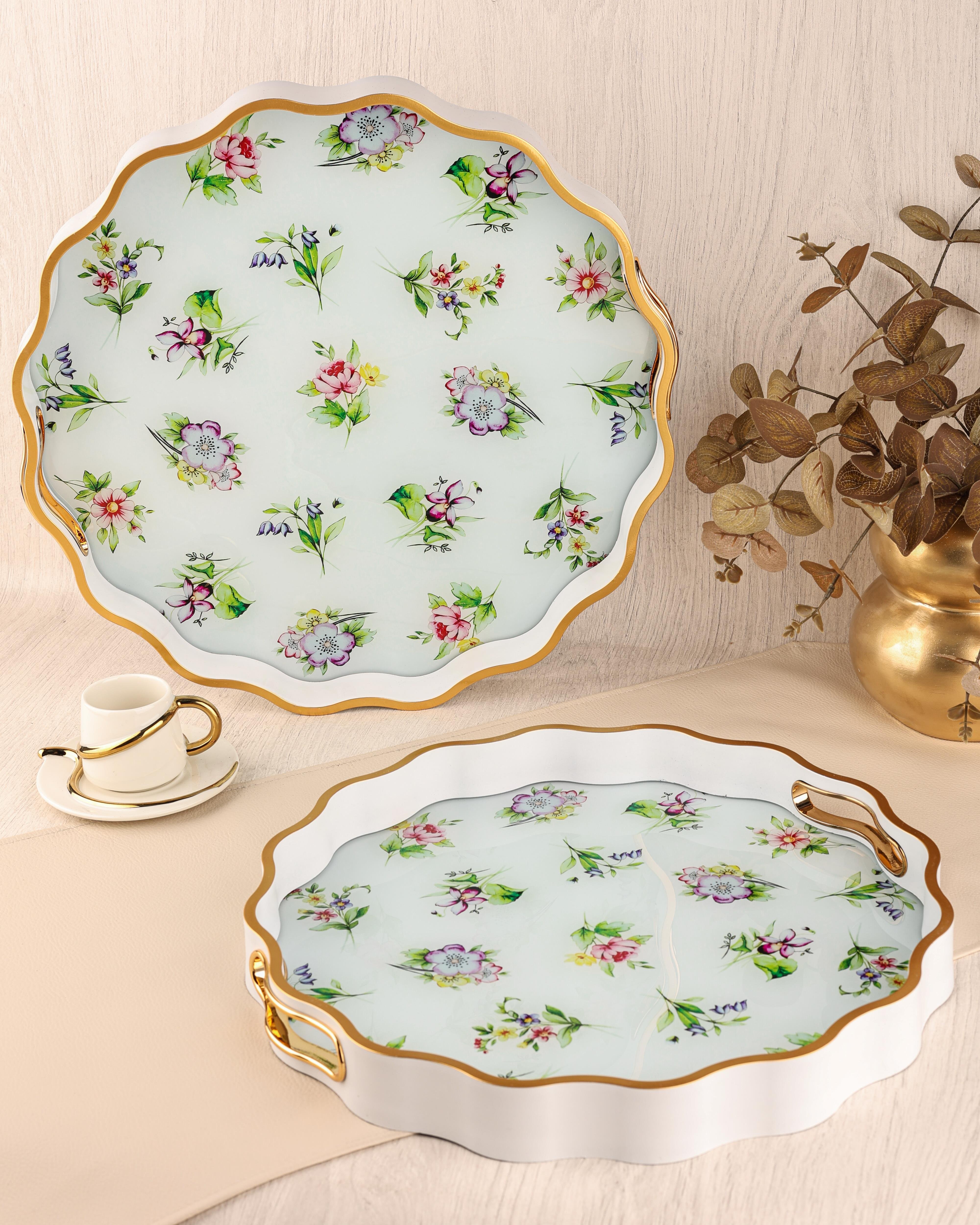 ROYAL CHARME-SARISSA 2'Lİ DEKORATİF TEPSİ