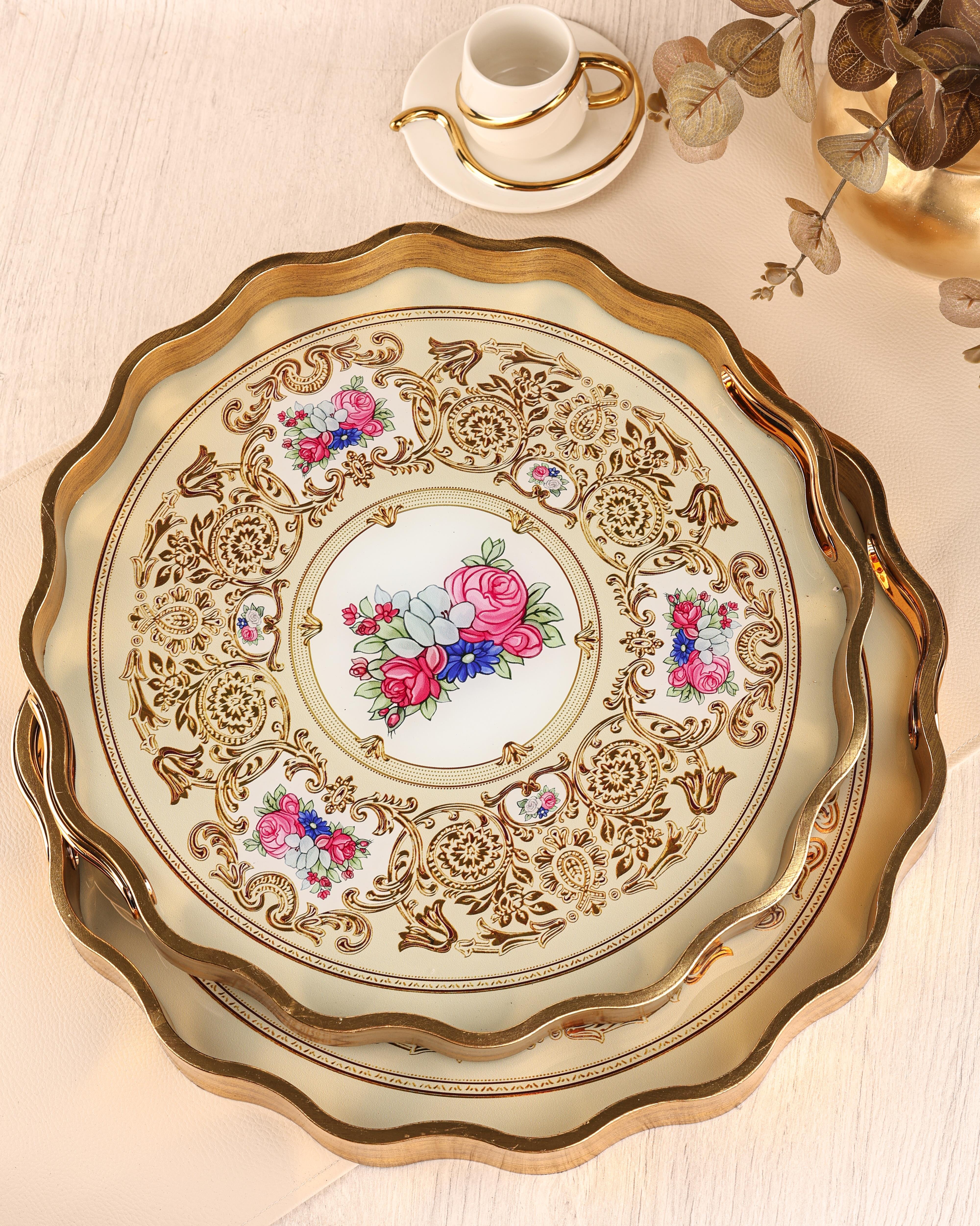 ROYAL CHARME-SARISSA 2'Lİ DEKORATİF TEPSİ