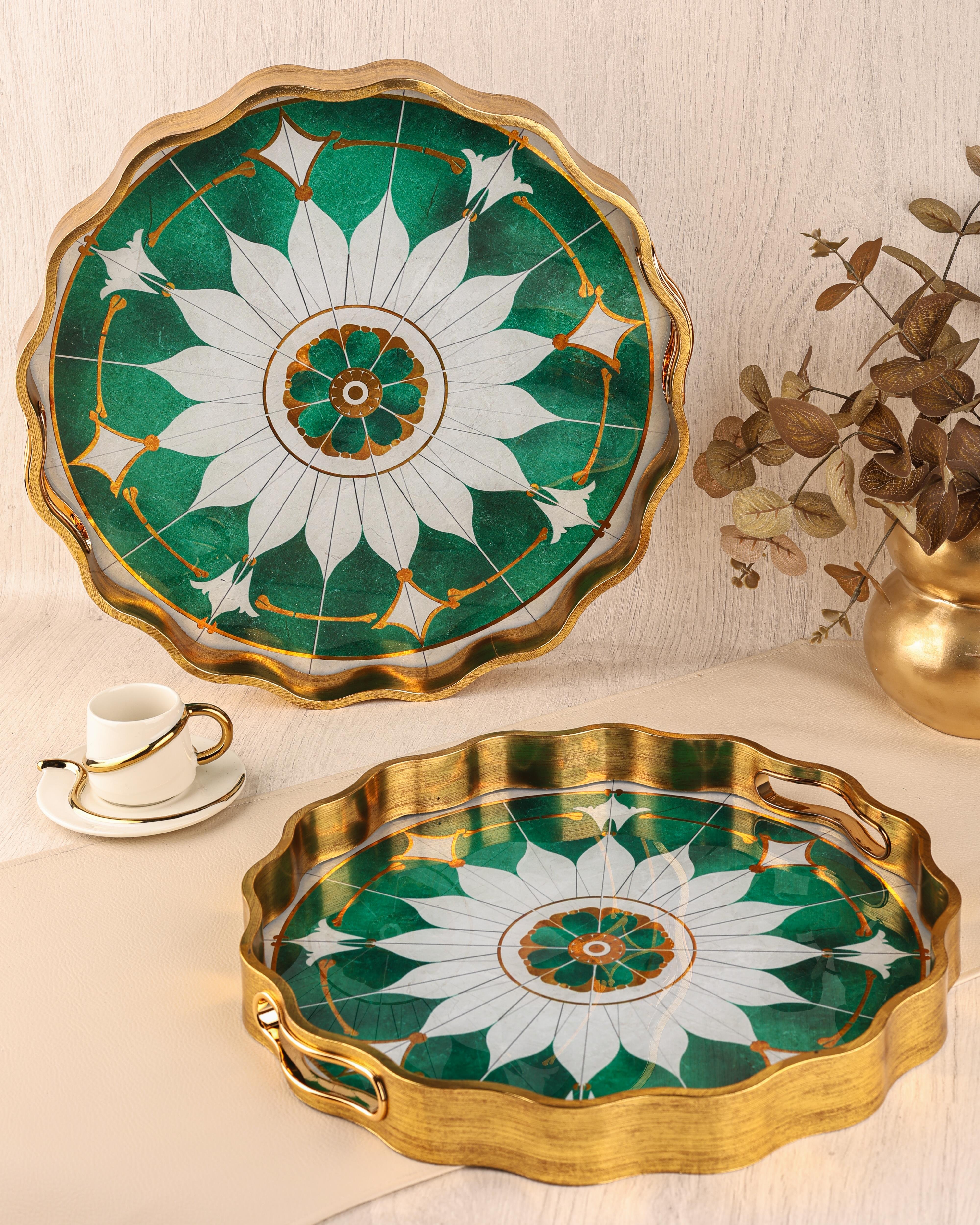 ROYAL CHARME-SARISSA 2'Lİ DEKORATİF TEPSİ