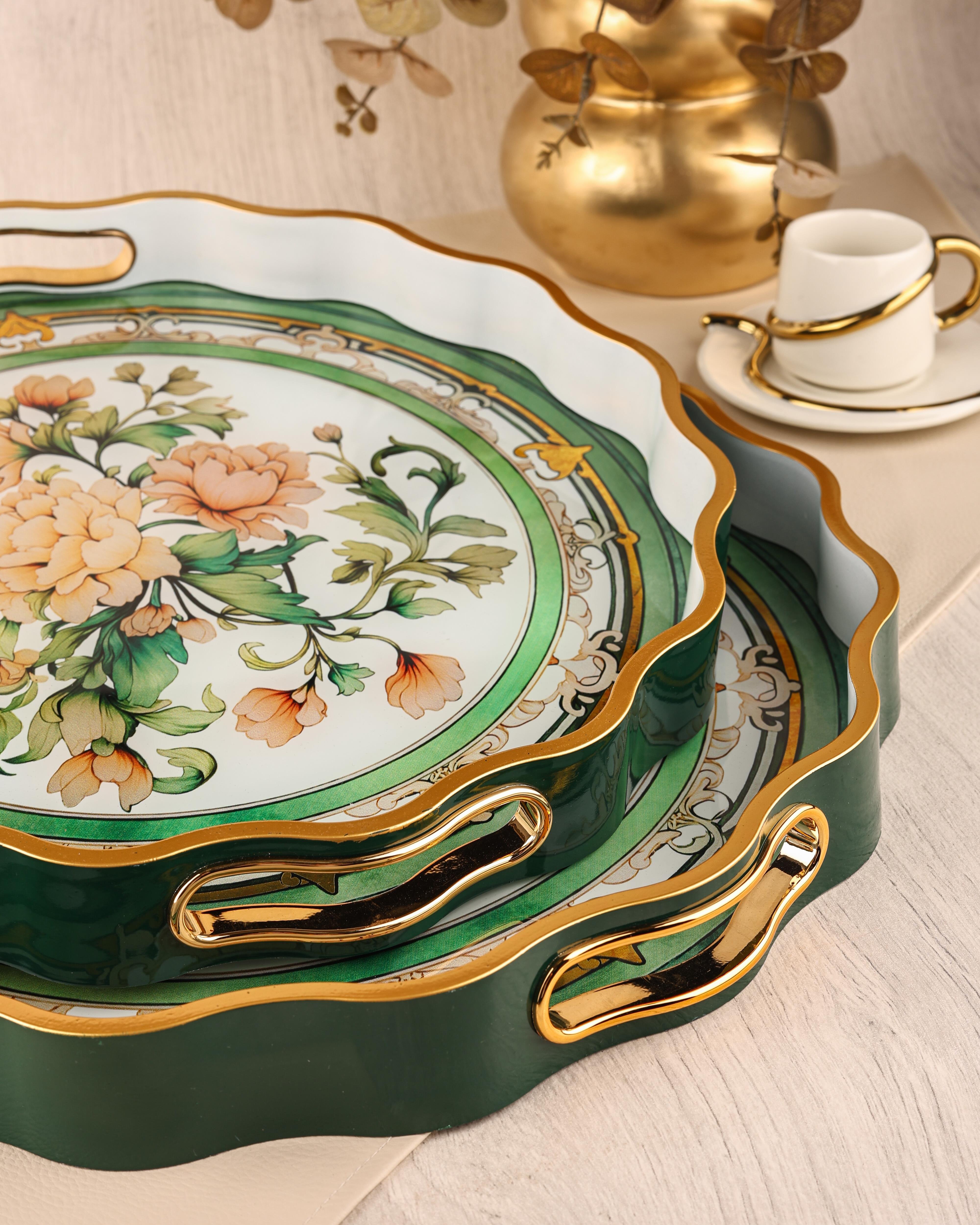 ROYAL CHARME-SARISSA 2'Lİ DEKORATİF TEPSİ