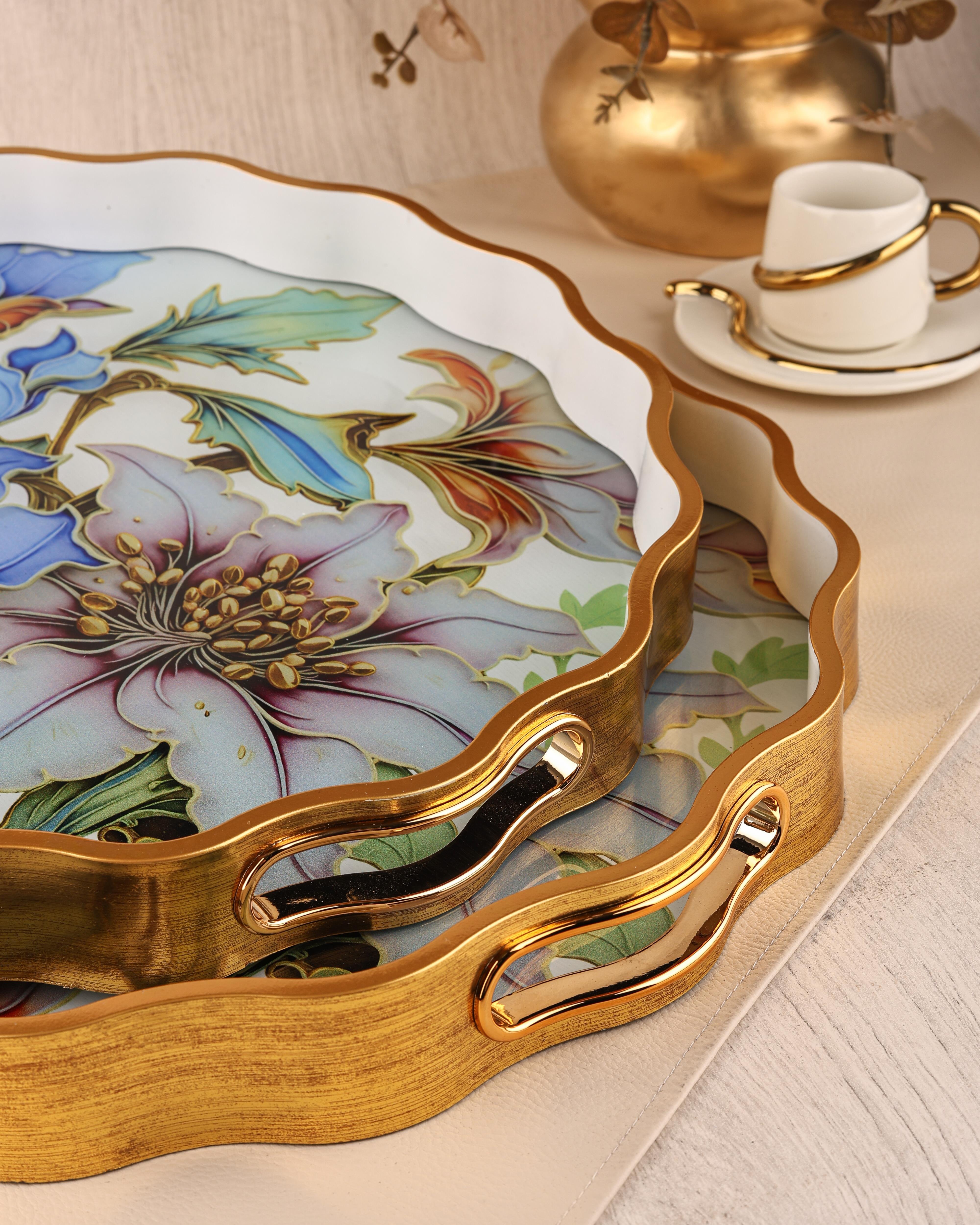 ROYAL CHARME-SARISSA 2'Lİ DEKORATİF TEPSİ