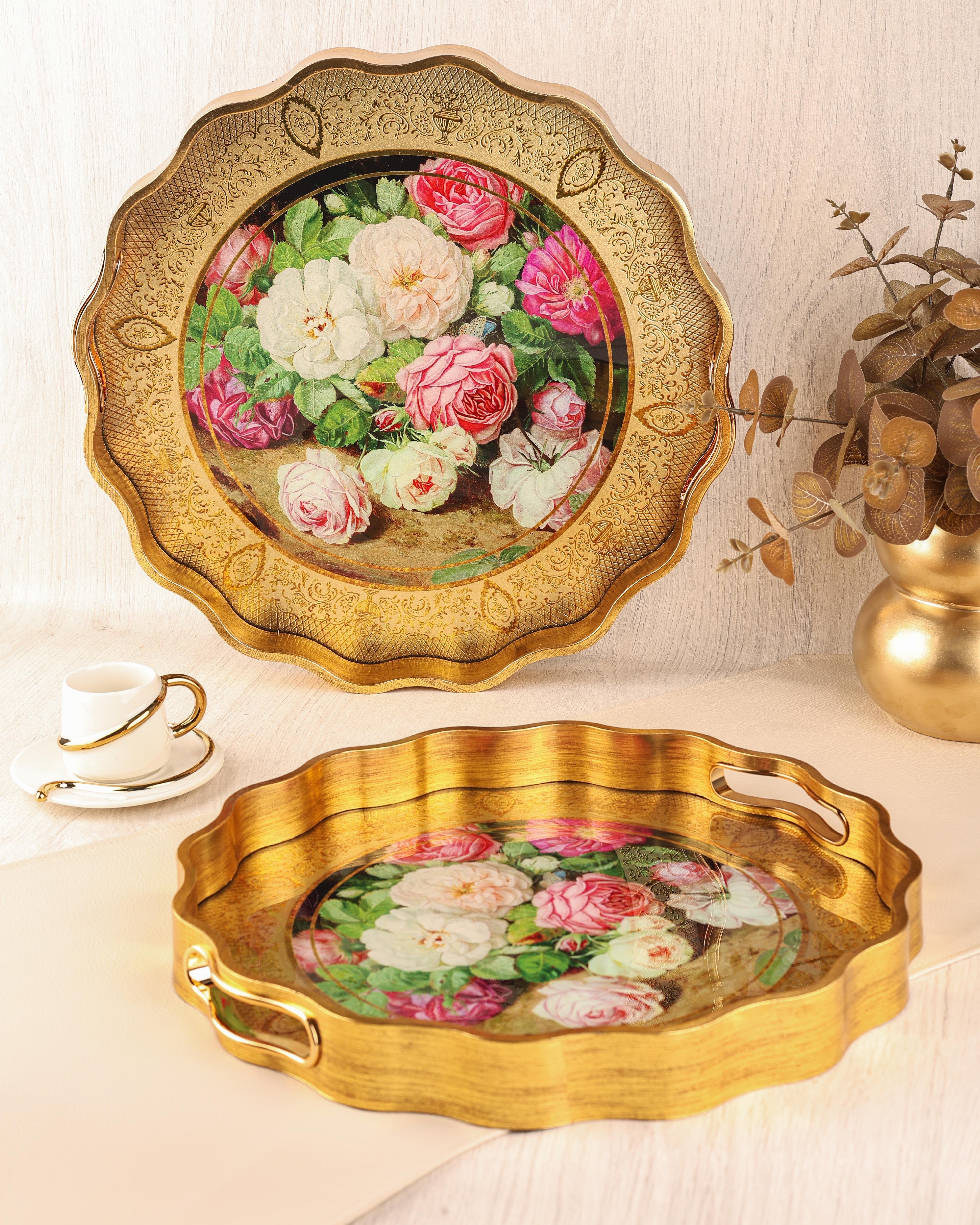 ROYAL CHARME-SARISSA 2'Lİ DEKORATİF TEPSİ