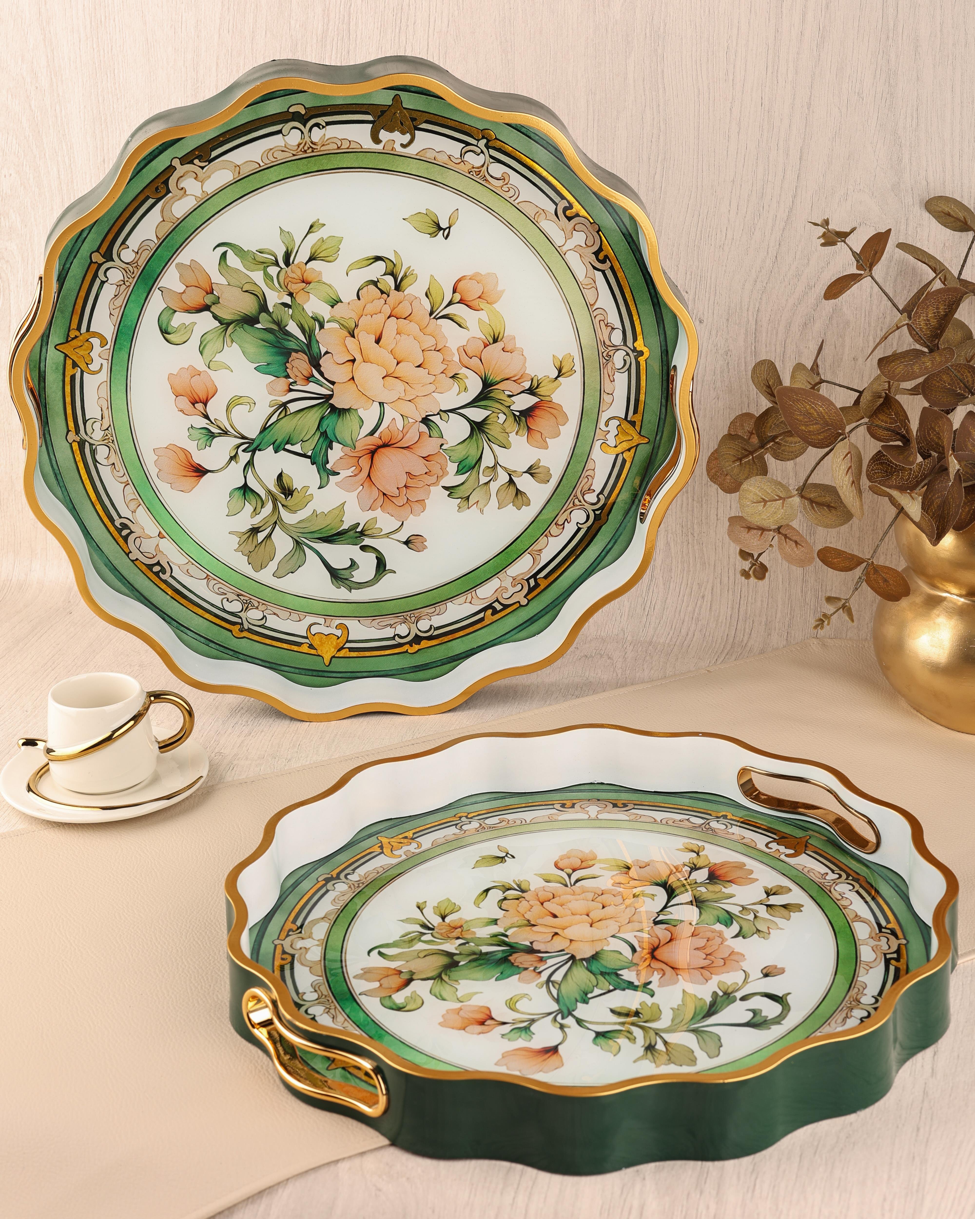 ROYAL CHARME-SARISSA 2'Lİ DEKORATİF TEPSİ