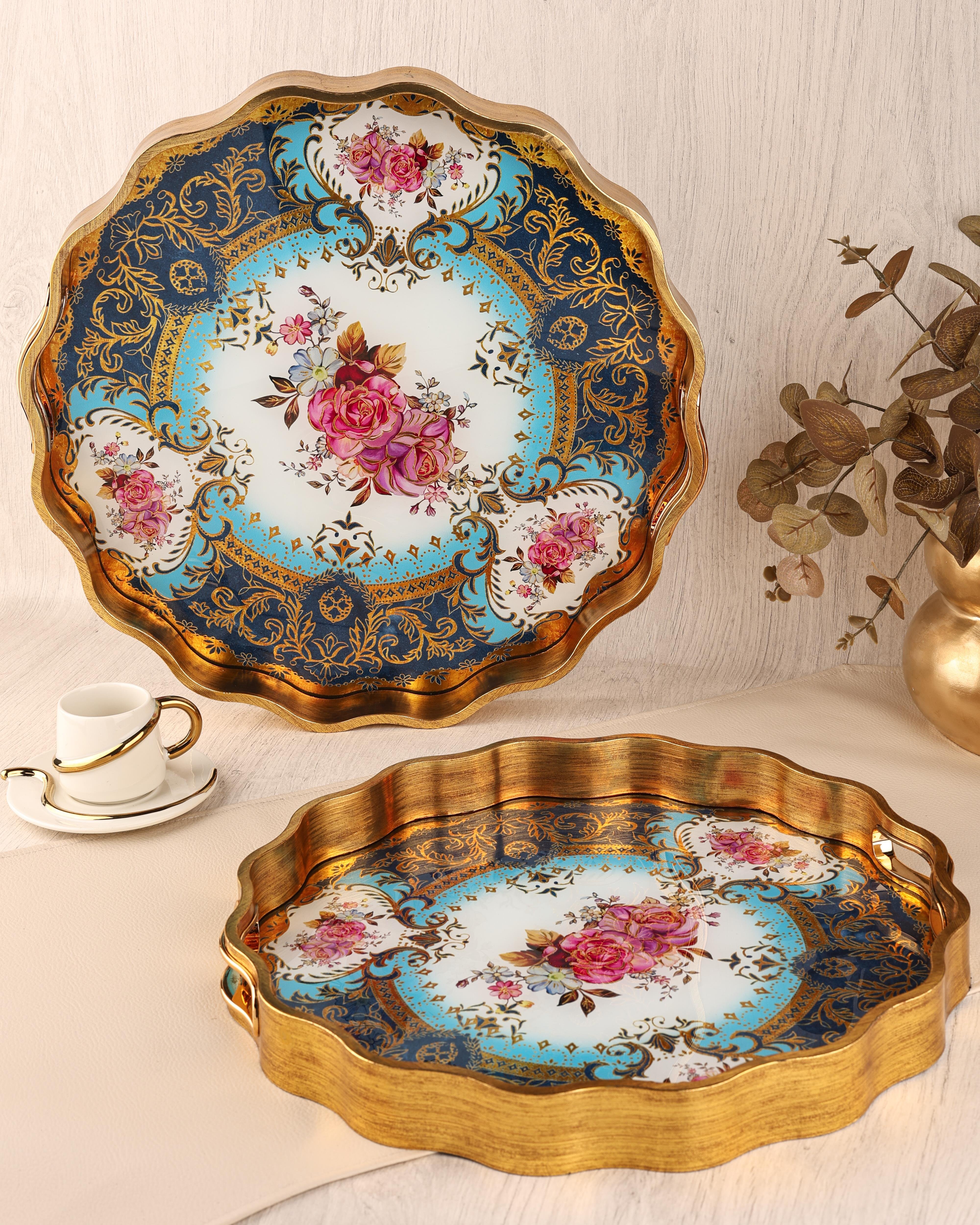 ROYAL CHARME-SARISSA 2'Lİ DEKORATİF TEPSİ