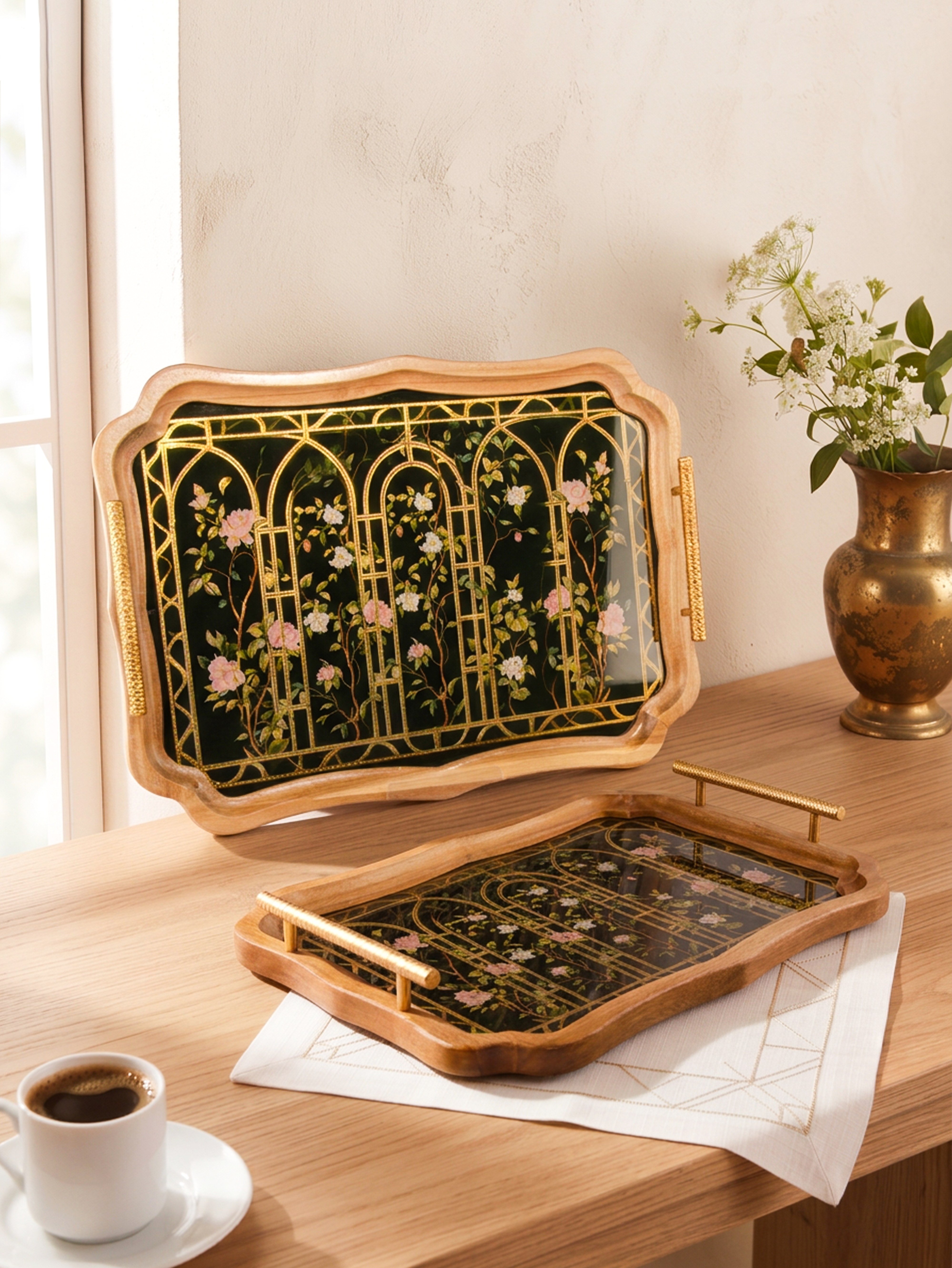 ROYAL CHARME-SERAPHINA 2'Lİ DEKORATİF TEPSİ