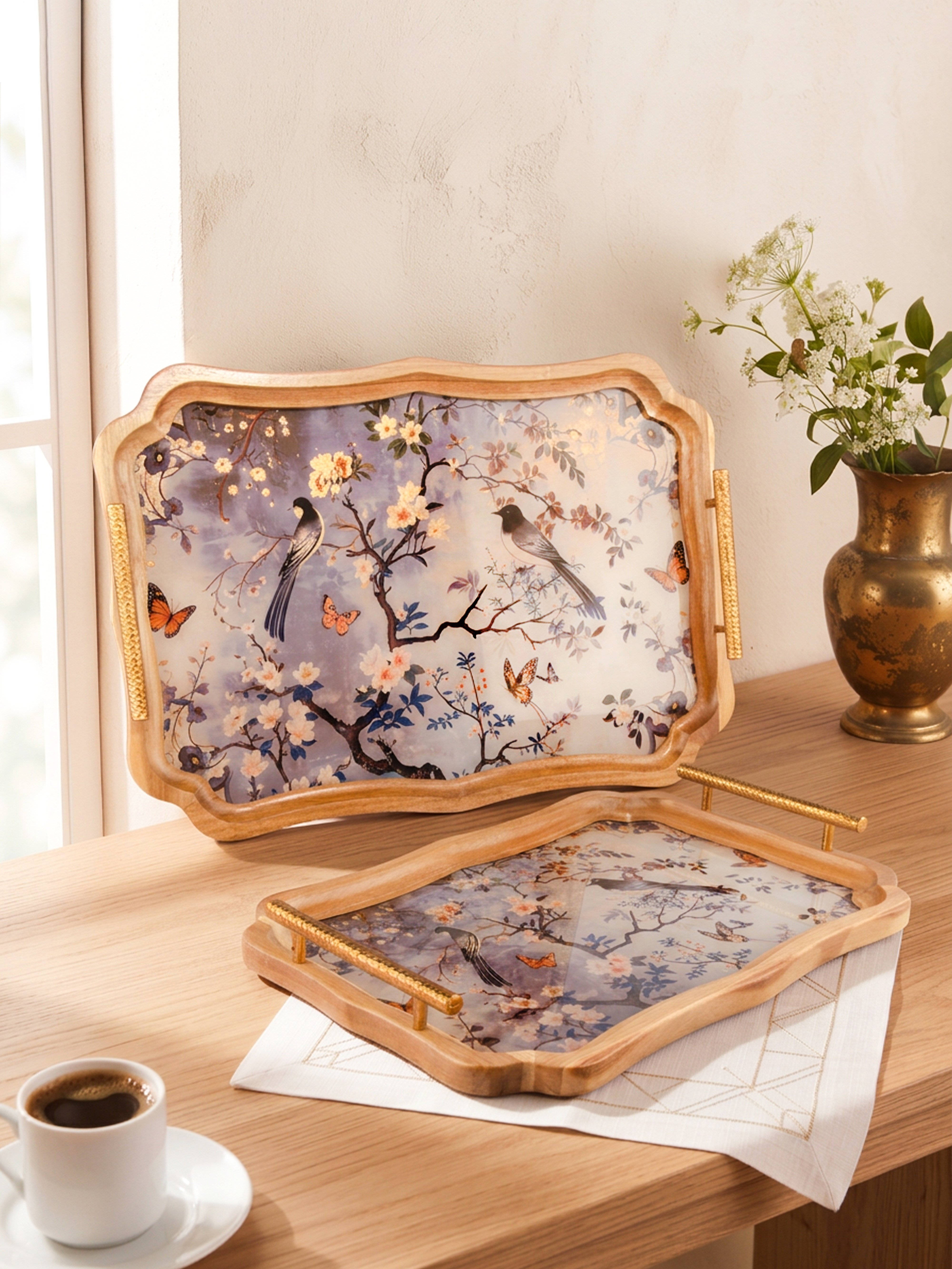 ROYAL CHARME-SERAPHINA 2'Lİ DEKORATİF TEPSİ