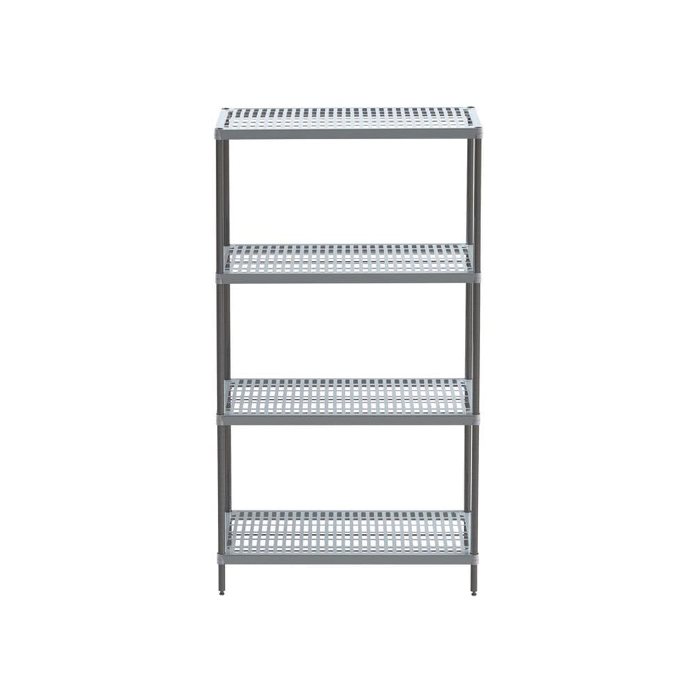 46x107x183 4 Katlı İstif Rafı Boyalı Plastik