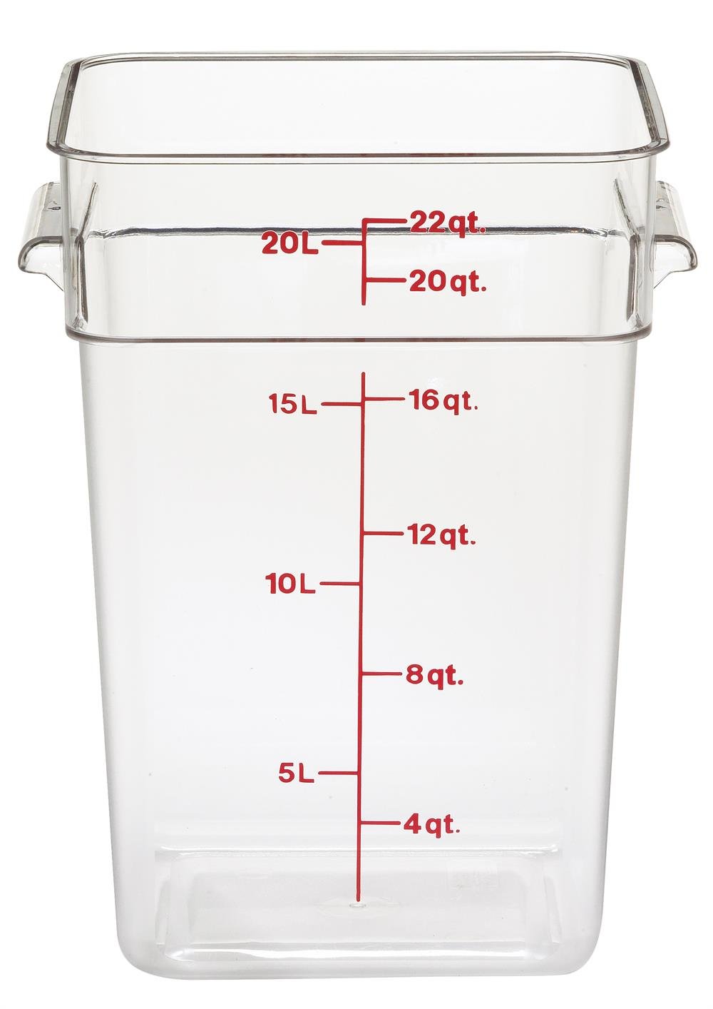 CAMBRO KARE 20,8Lt. POLİKARBON SAKLAMA KABI TAKIMI