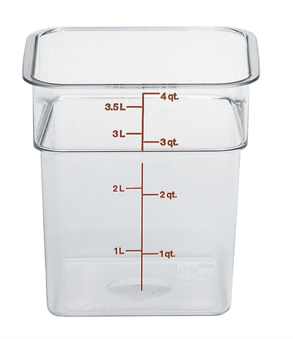 CAMBRO KARE 3,8Lt. POLİKARBON SAKLAMA KABI TAKIMI