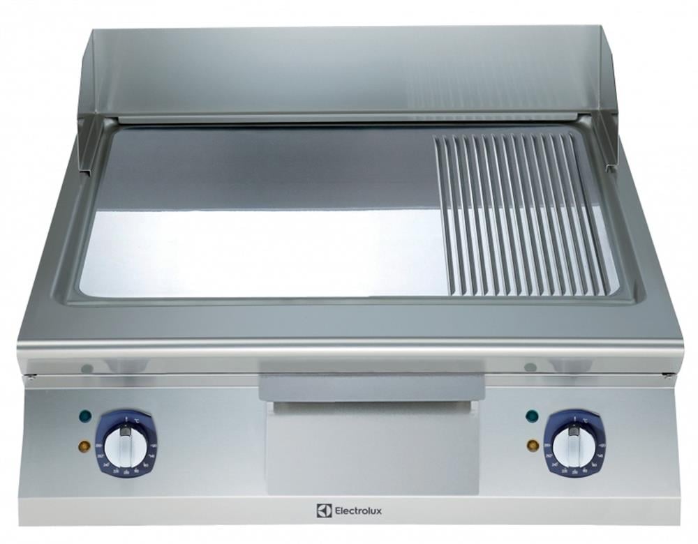 Electrolux Elektrikli Set Üstü Izgara  Düz ve   Nervürlü Krom Pleytli Eğimli Tablalı 80*93*25 cm