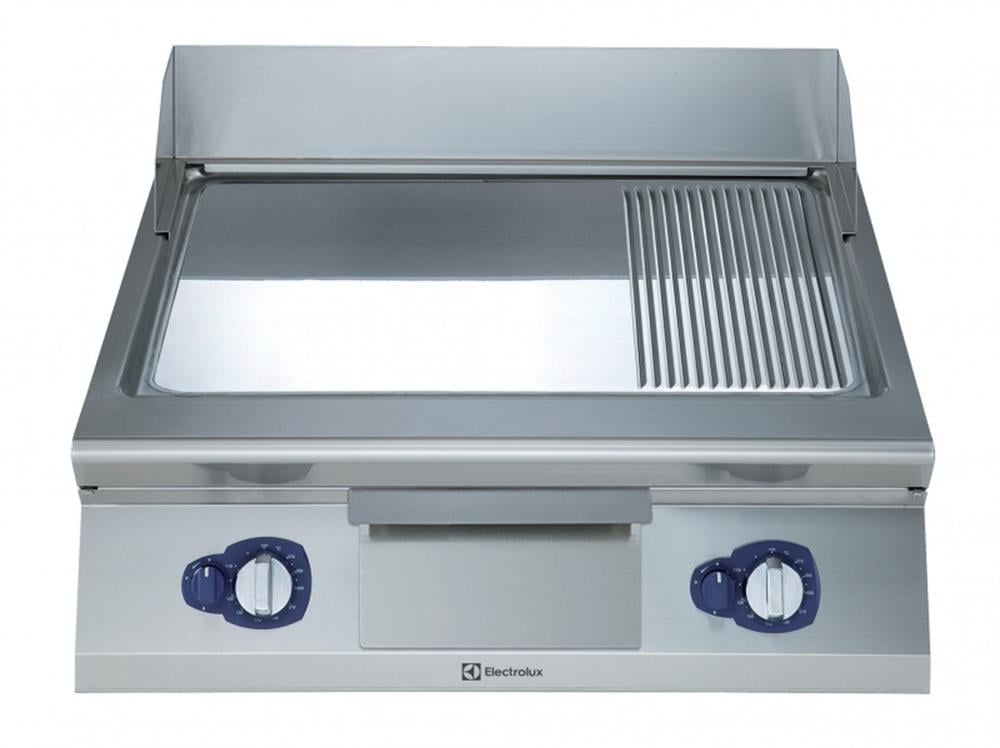Electrolux Gazlı Set Üstü Izgara 20Kw  Düz ve   Nervürlü Krom Pleytli 80*93*25 cm
