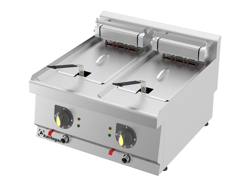 Kalitegaz Fritöz Elektrikli  12 + 12 lt 600 x 600 x 290 mm
