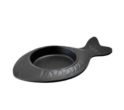 Lava Döküm   Balık Şekli Servis Tabağı. Çap 10cm.