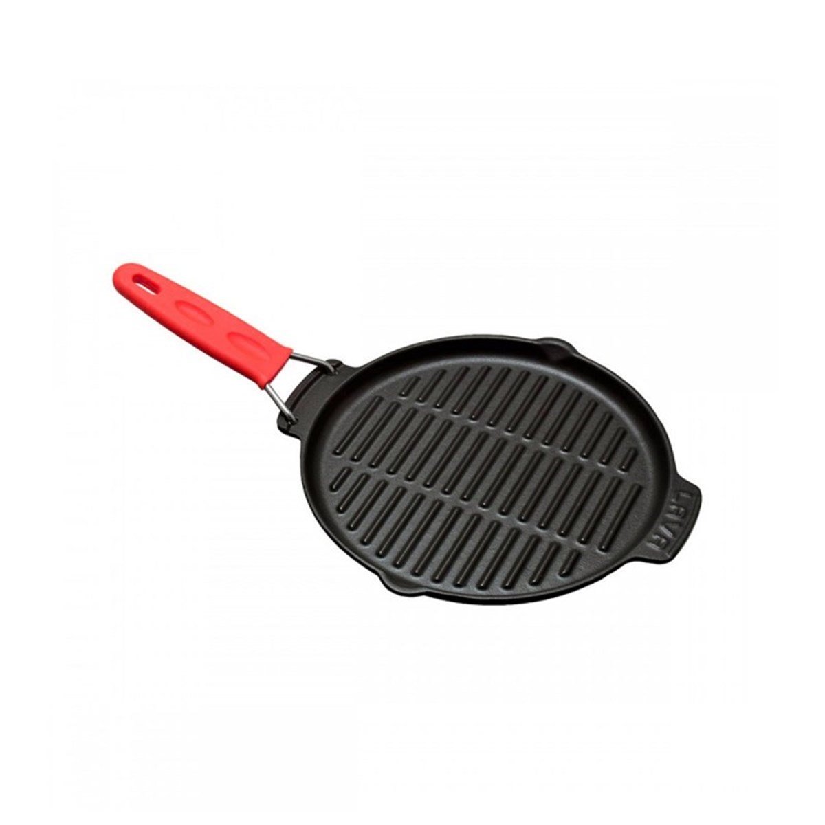 Lava Döküm   Izgara Tava, Tel ve Silikon Saplı. Çap23cm.