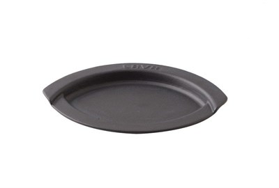 Lava Döküm   Oval Servis Tabağı. Siyah Renk. Ölçü 18x25cm.