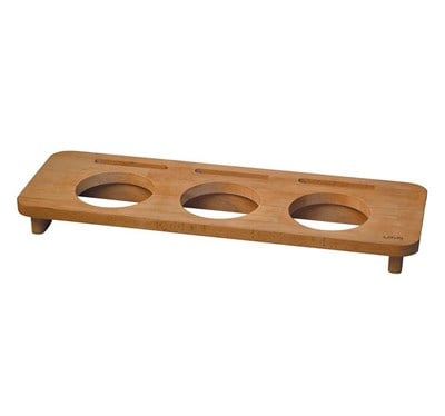 Lava Döküm  Ahşap Stand 3.lü Çap10cm. Mini Yuvarlak Tencereye uygun.