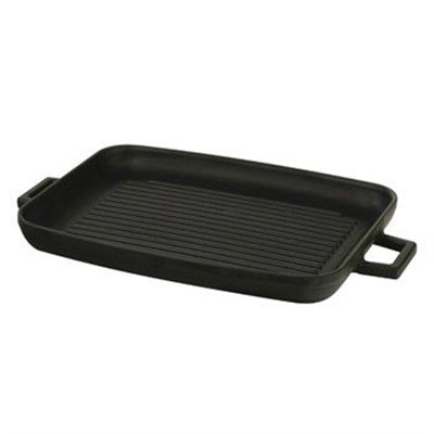 Lava Döküm  Grill Tepsi, Izgara yüzeyli, Metal Kulplu. Ölçü 31x42cm.