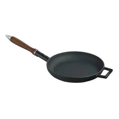 Lava Döküm  Kızartma Tavası, Ahşap Kulplu. Çap24cm.