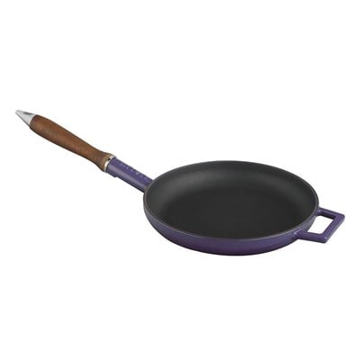 Lava Döküm  Kızartma Tavası, Ahşap Kulplu. Çap24cm.