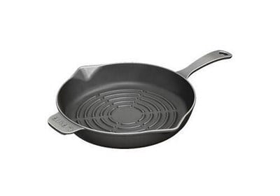 Lava Döküm  Yuvarlak Izgara Tava, Metal Kulplu. Çap28cm.