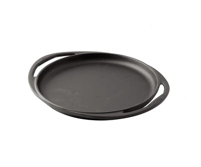Lava Döküm  Yuvarlak Kızartma Tavası,  Metal Kulplu. Siyah renk. Çap 28cm.