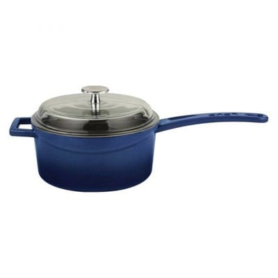 Lava Döküm  Yuvarlak Sos Tenceresi Cam kapaklı, Metal Saplı. Çap(16 cm.
