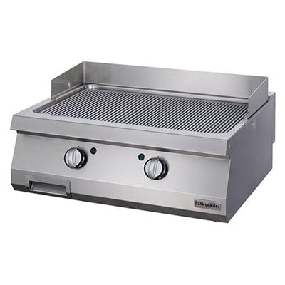 Öztiryakiler Grill Plate Oluklu Elektrikli 80*70*30 Sert Krom Kaplı