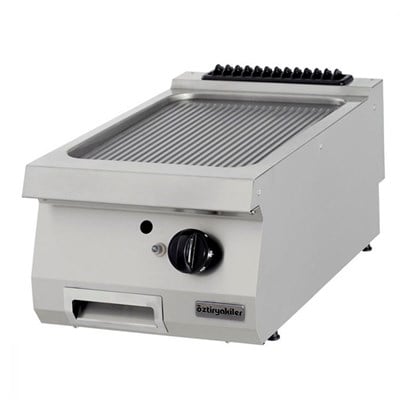 Öztiryakiler Grill Plate Oluklu Gazlı 40*70*30 Sert Krom Kaplı