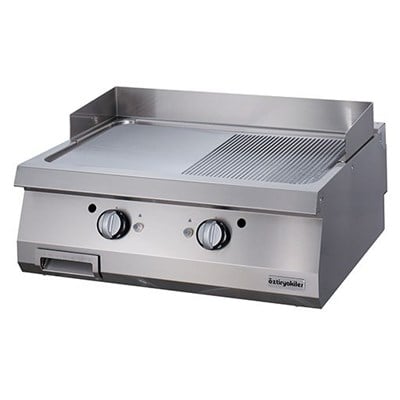 Öztiryakiler Grill Plate Y Oluklu Gazlı 80*70*30 Sert Krom Kaplı