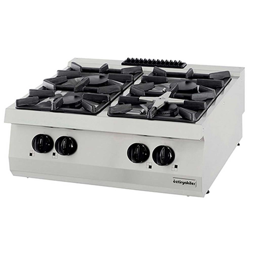 ÖZTİRYAKİLER SET ÜSTÜ DÖRTLÜ OCAK GAZLI 80*70*30 (L)-4x6 kW