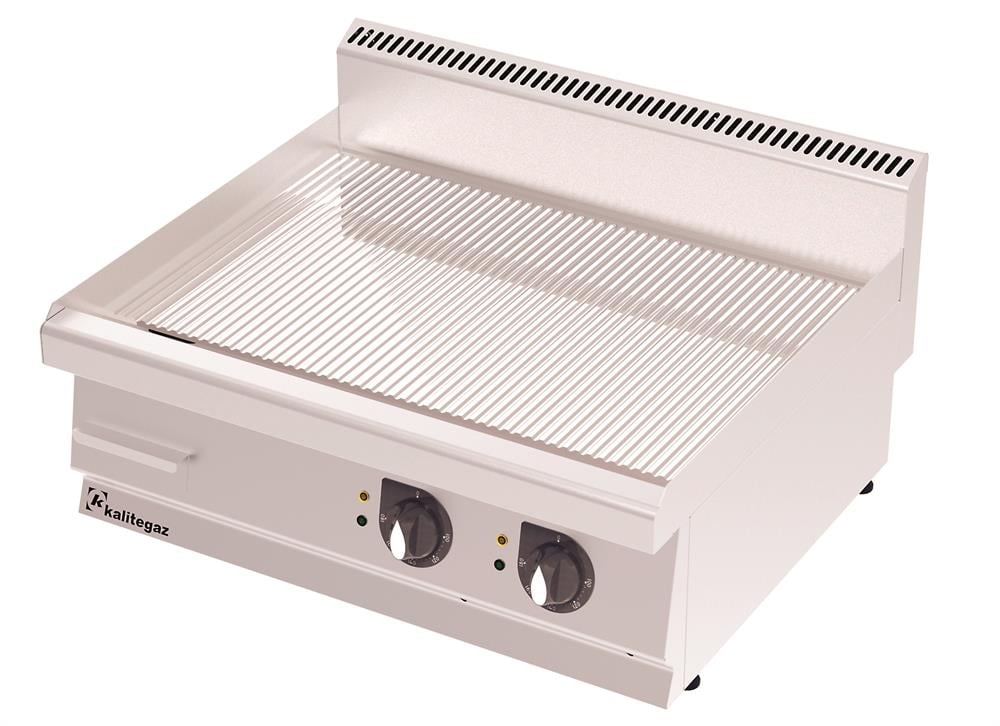Pleyt Izgara, Elektrikli, Oluklu, Krom Kaplı 800 x 700 x 290 mm