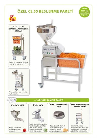 Robotcoupe Sebze Doğrama Makinesi cl 55 Çalışma İstasyonu