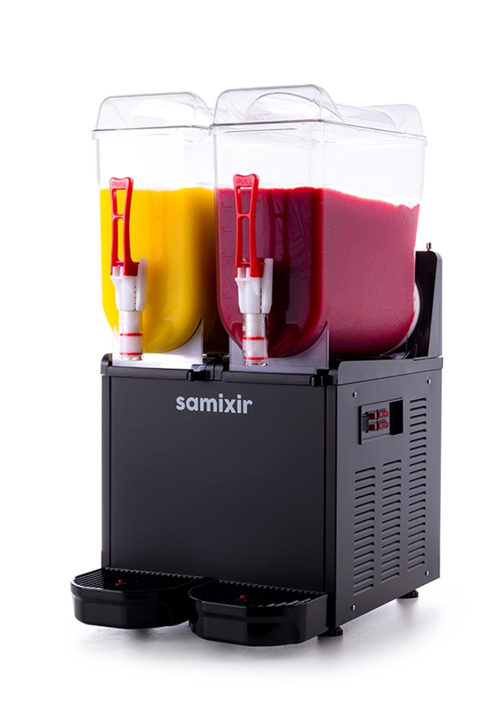Samixir Ice Slush 12+12 L Twin Buzlu İçecek Dispenseri Siyah